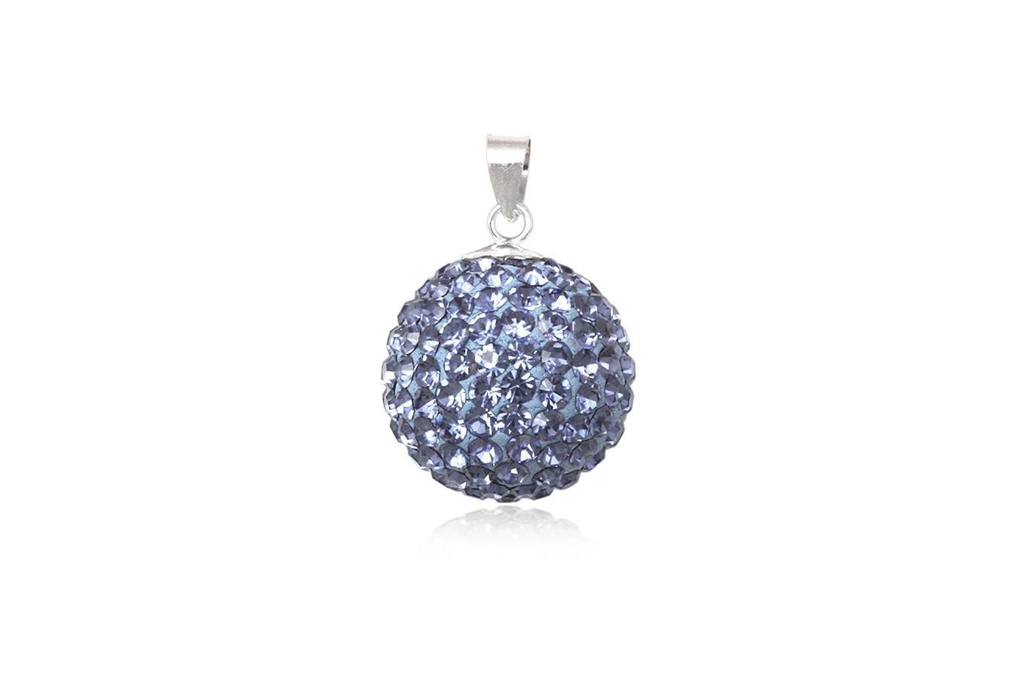 Pendentif  strass bleu clair - 1cm diamètre