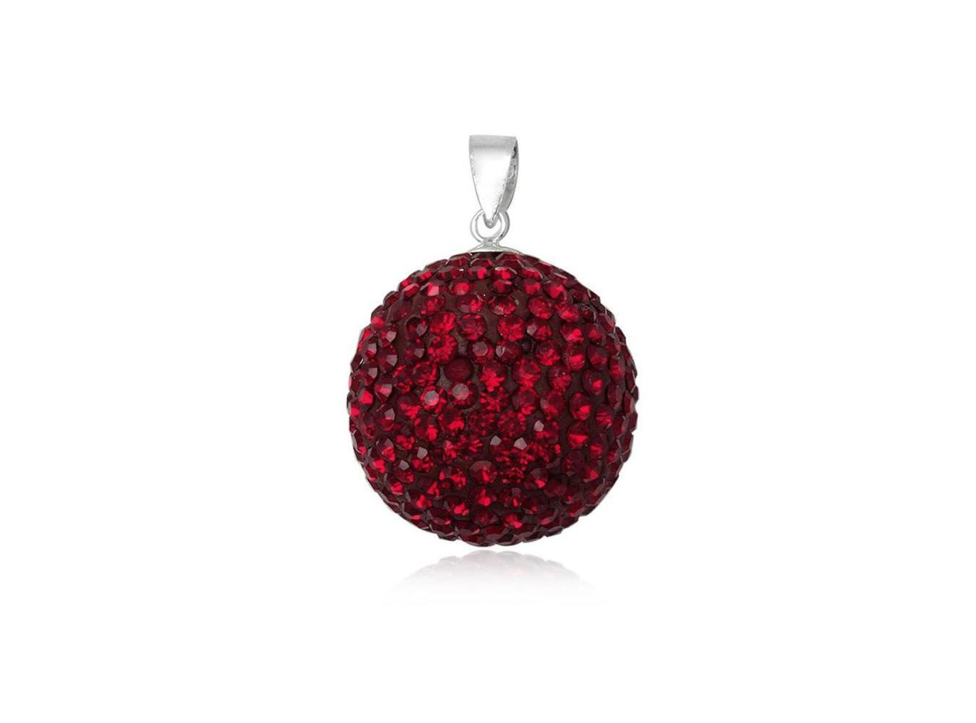 Pendentif strass ROUGE - Diamètre 1cm