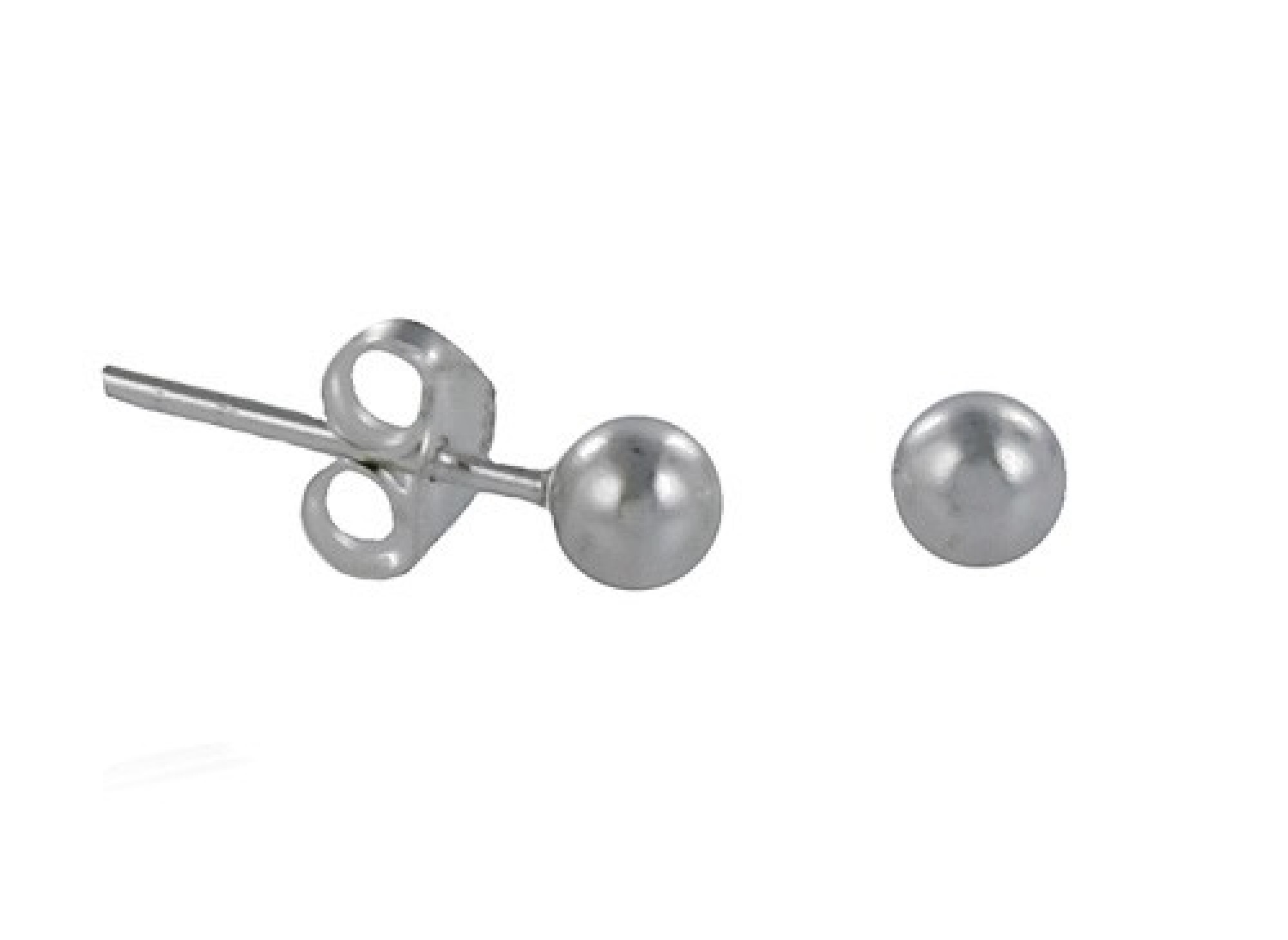 Puces en argent forme boule