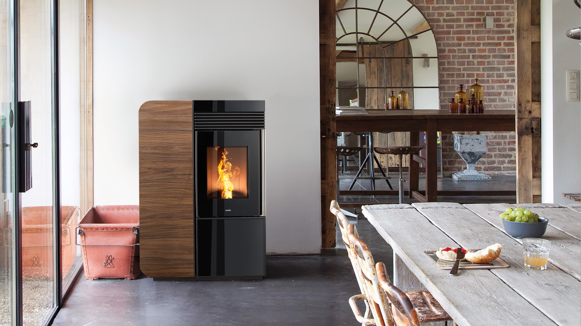 Poêle à granulés nobis elena style