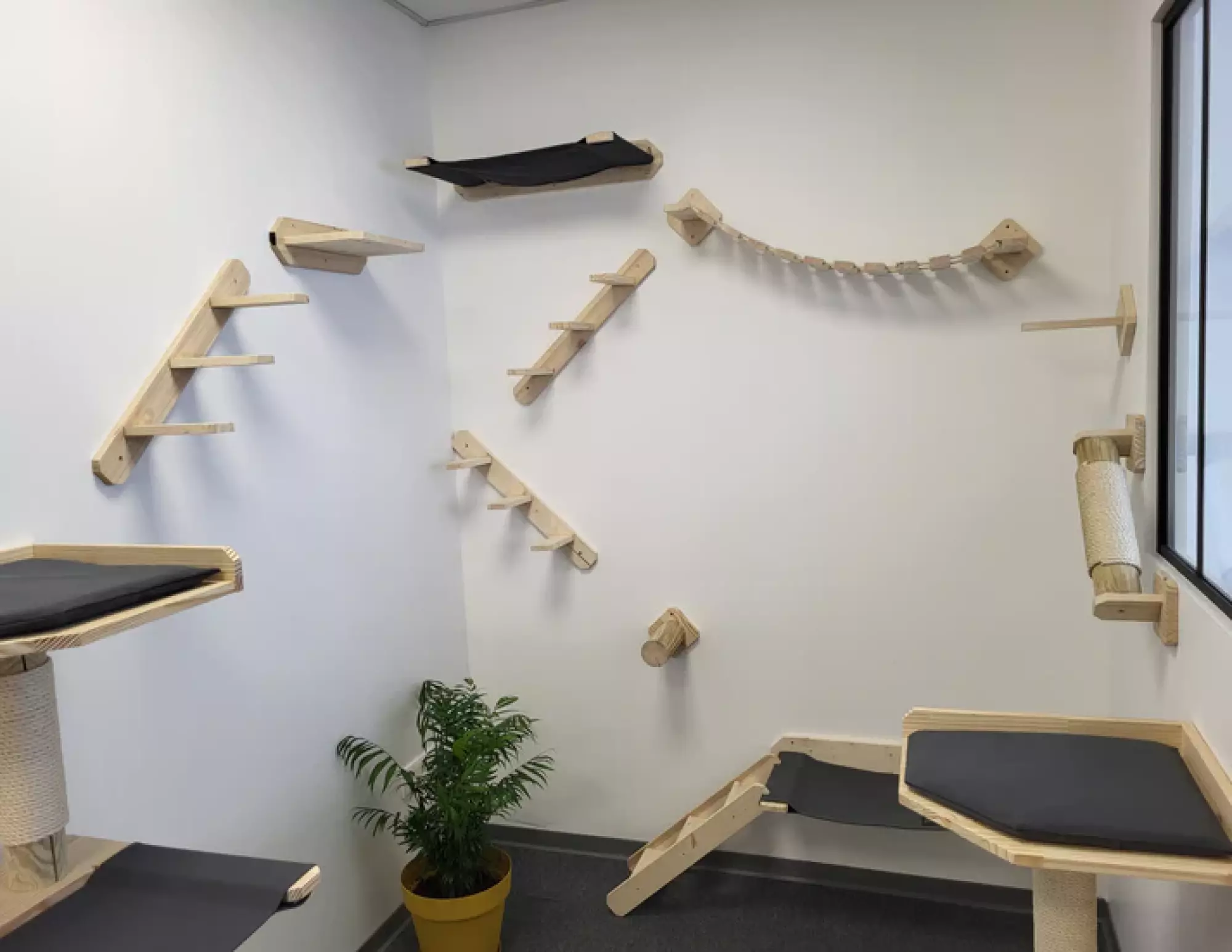 Rondin grattoir mural