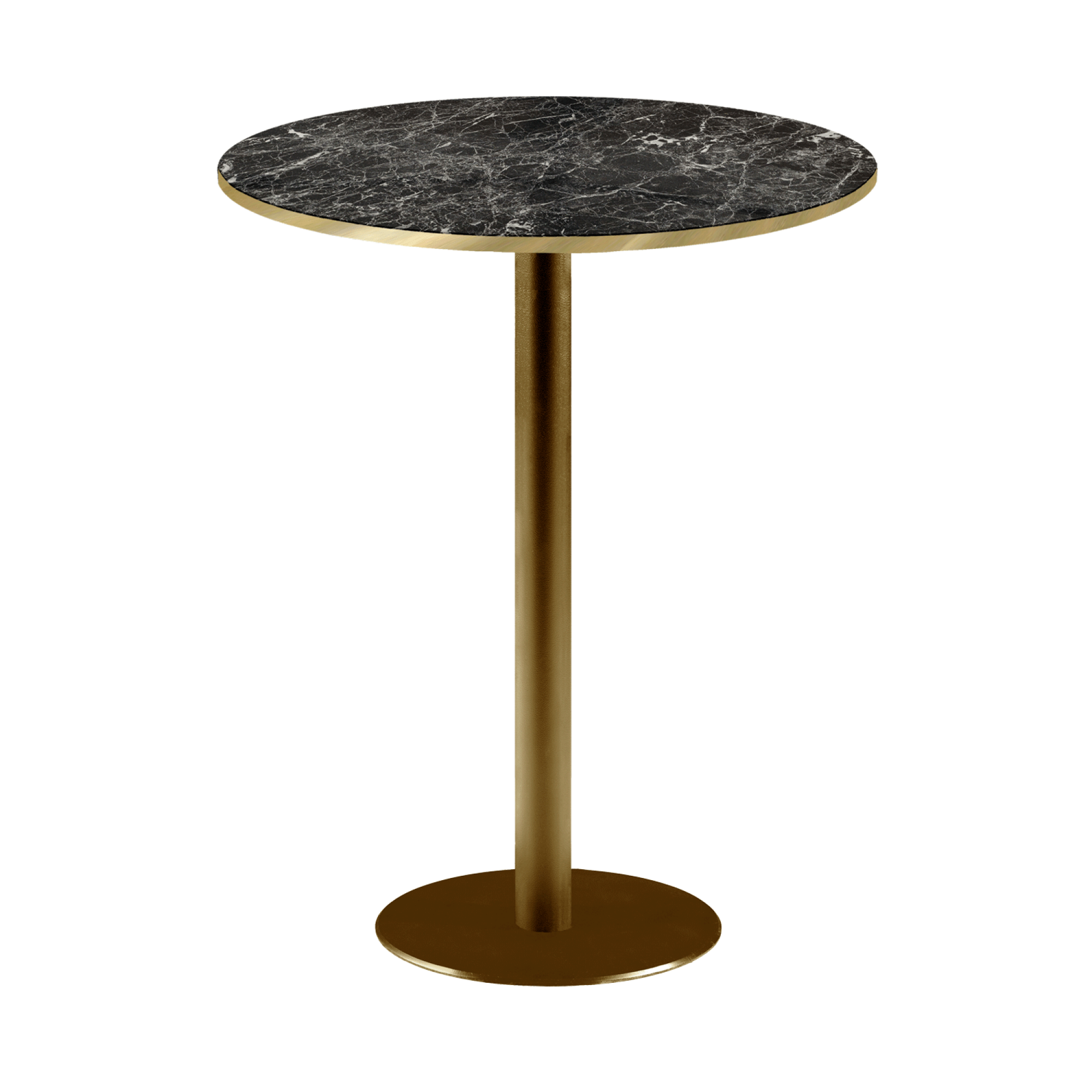 Mange-debout Ø60cm Rome bistrot marbre noir brillant