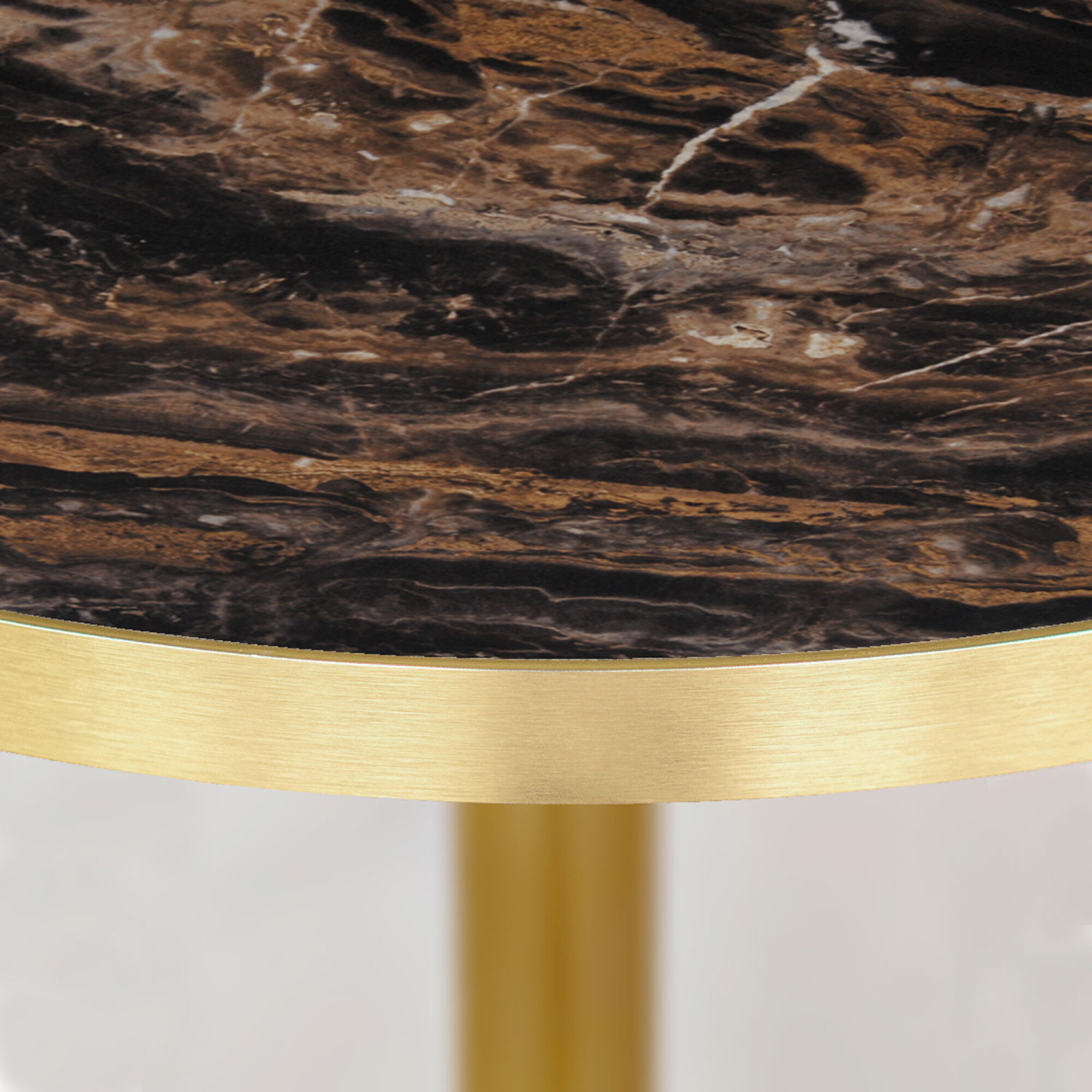 Mange-debout Ø60cm Rome bistrot marbre veiné glossy