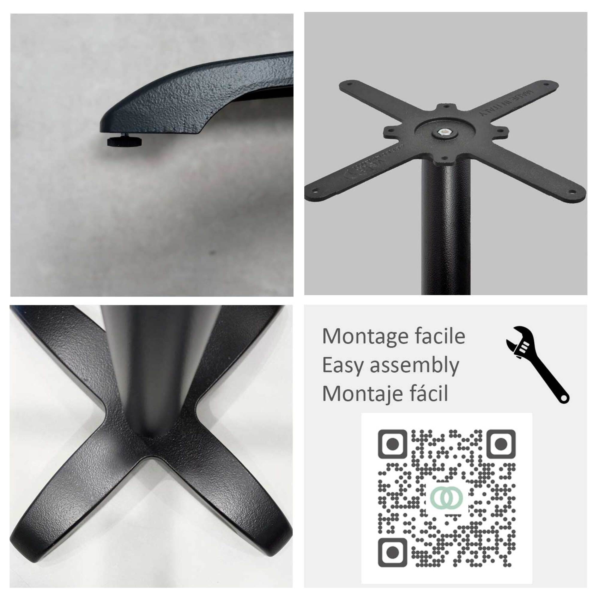 Piétement modèle Bazila noir