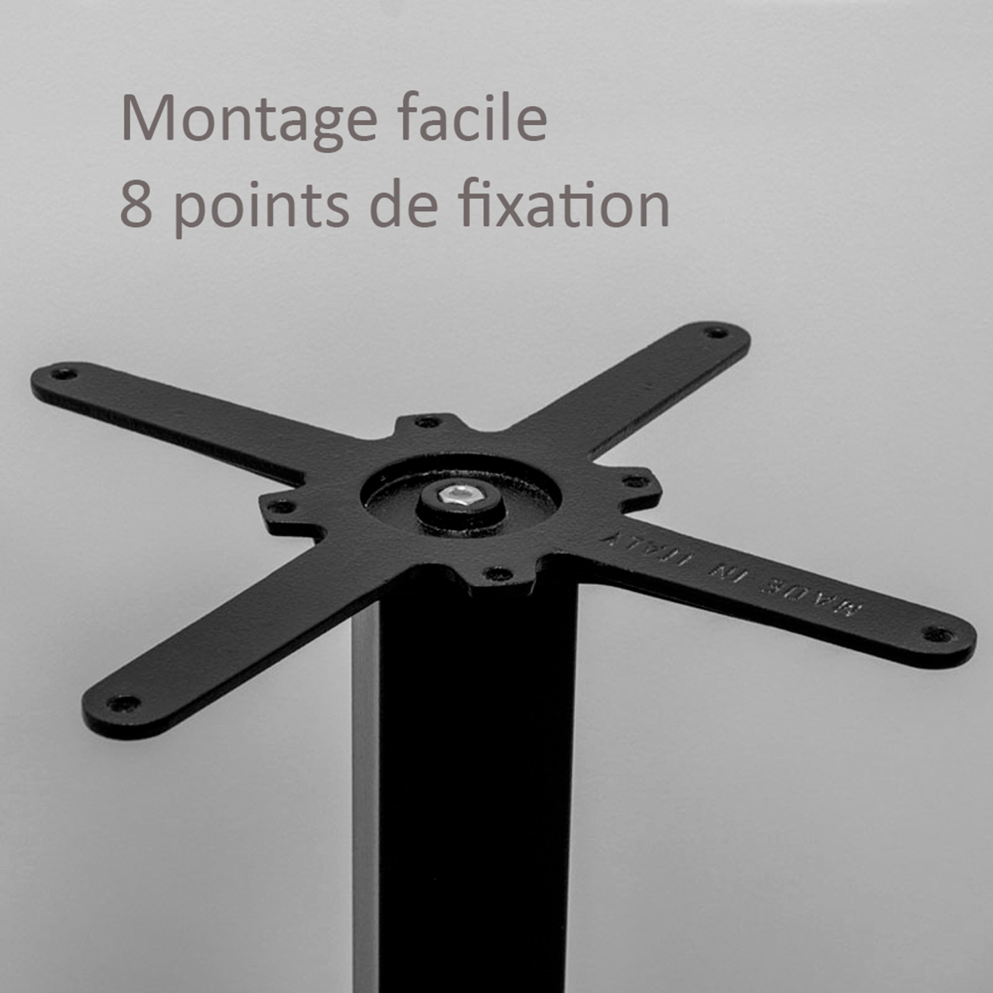 Piétement pour mange-debout h110cm modèle Milan noir