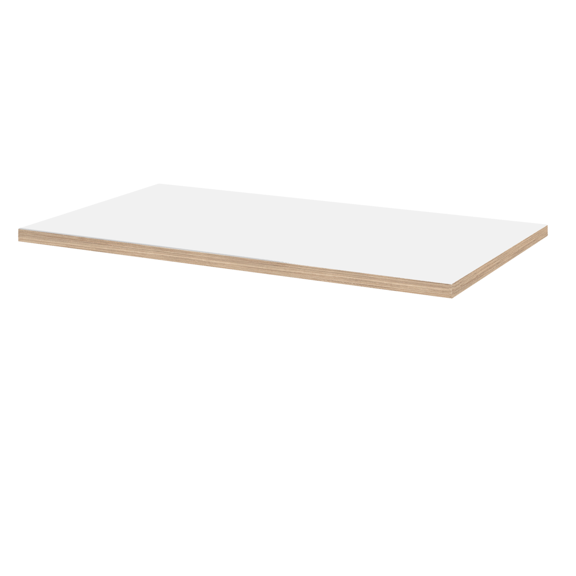 Plateau 140x70 blanc chants bois