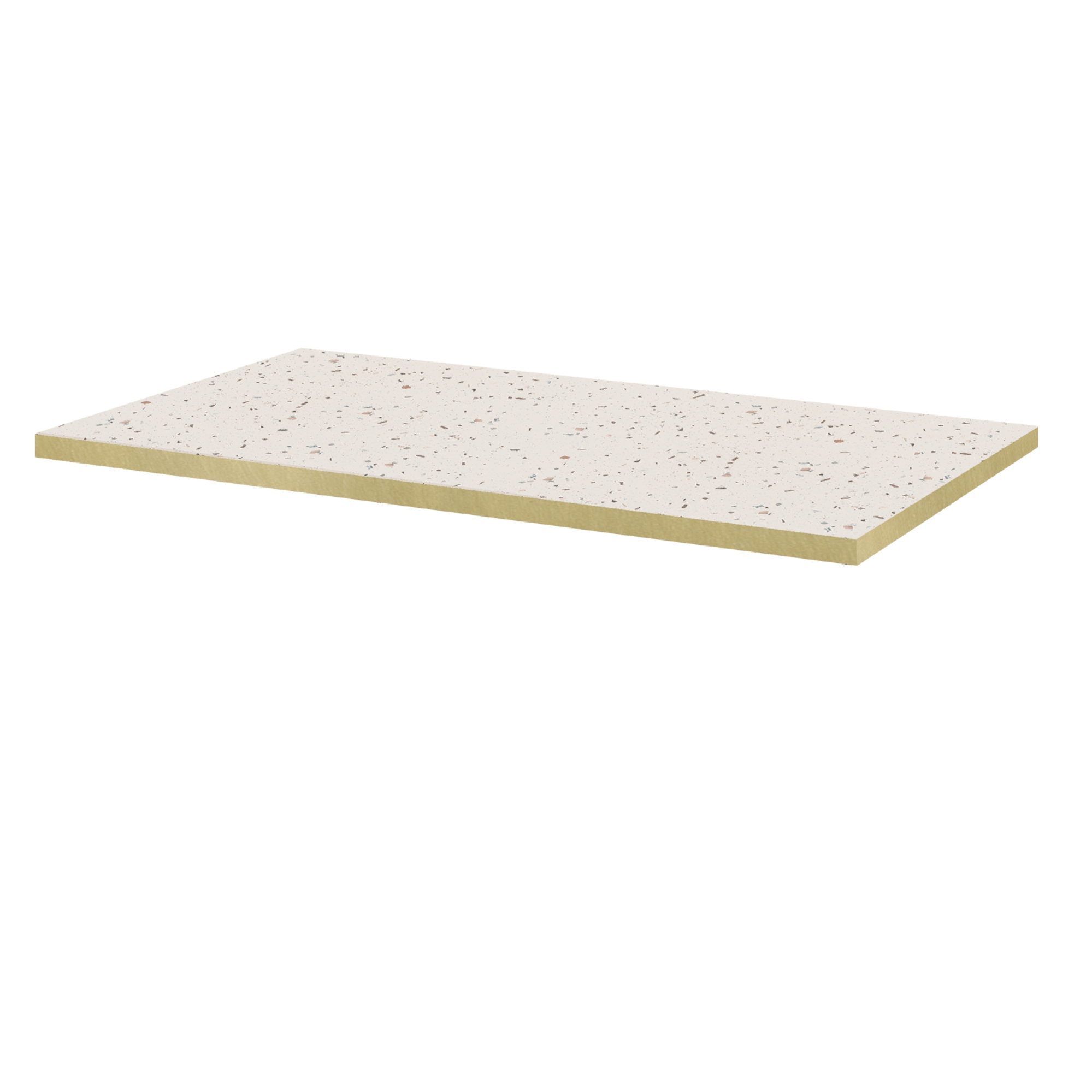 Plateau 140x70 decor terrazzo cassata chants laiton
