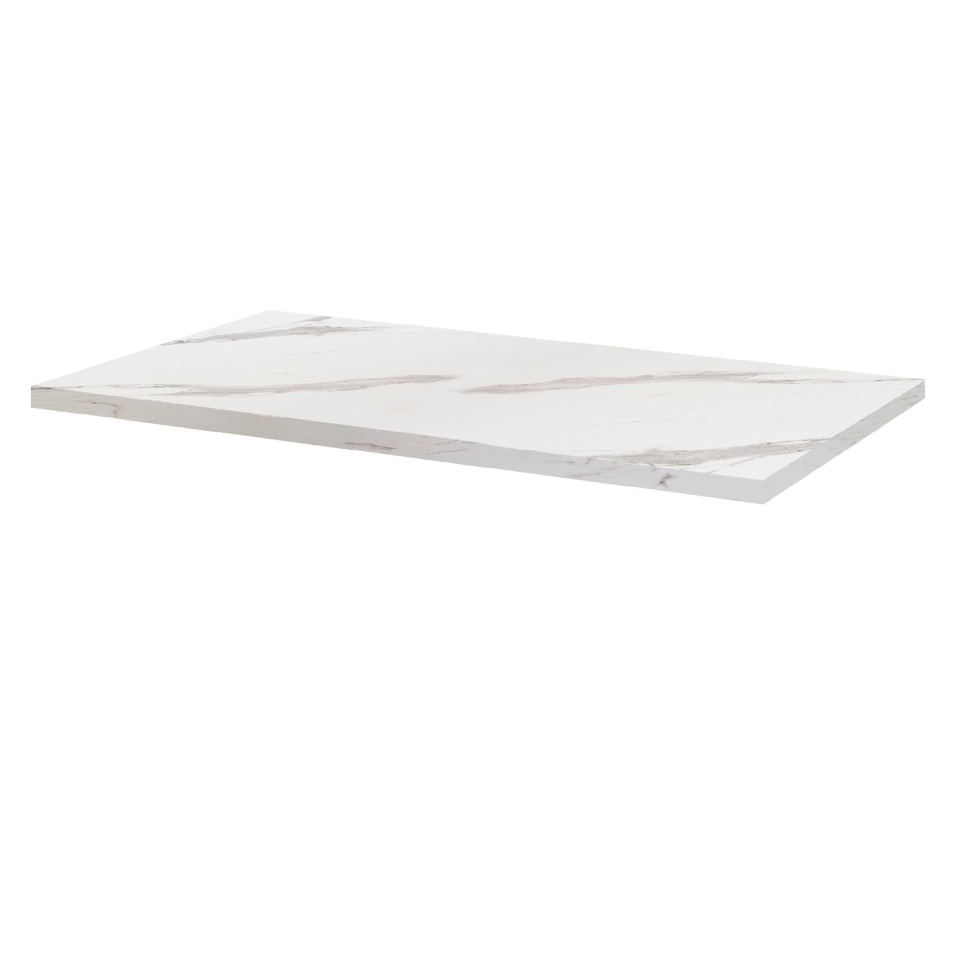 Plateau 160x80 decor marbre blanc