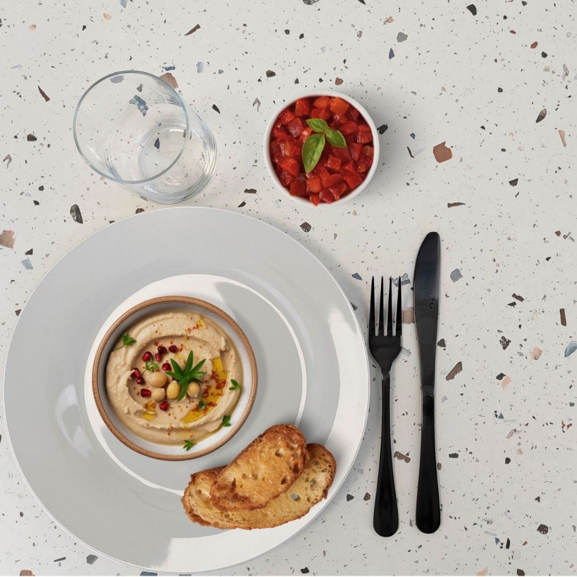 Plateau 160x80 decor terrazzo cassata