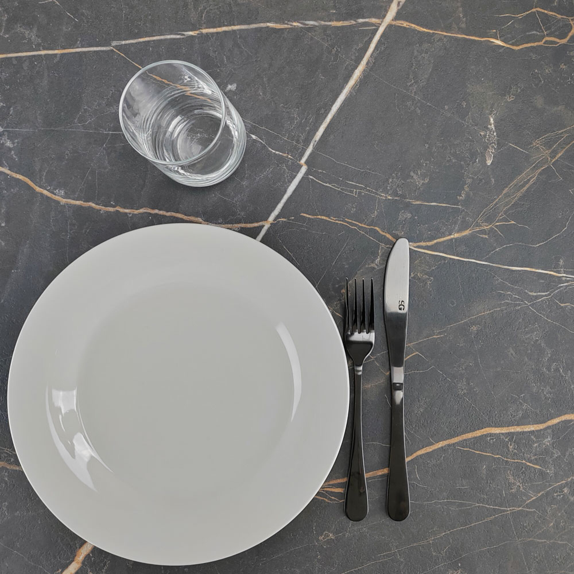 Plateau 90x90 decor marbre samas