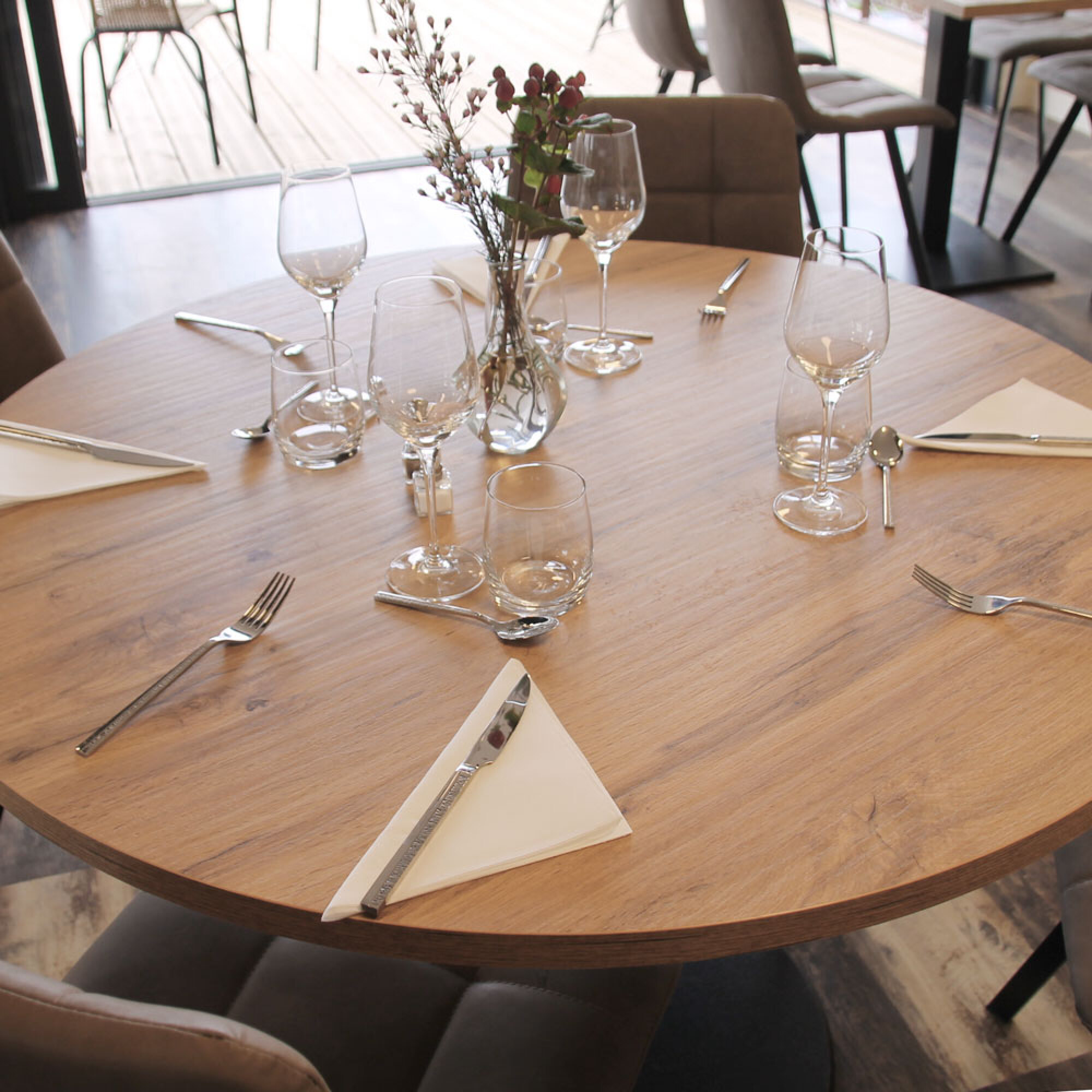 Plateau Ø90 decor chene armor