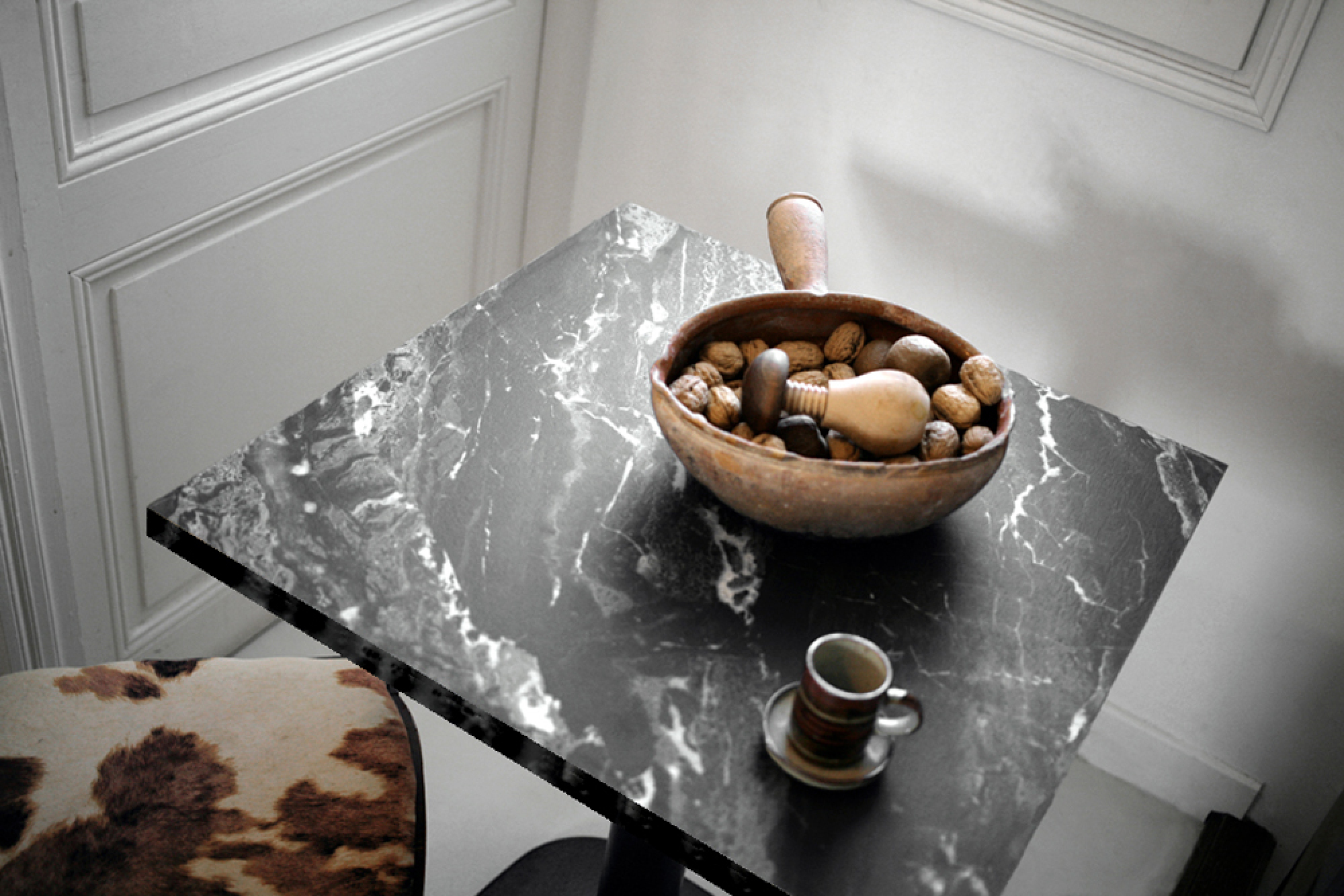 Table 120x70cm - modèle Bazila marbre royal