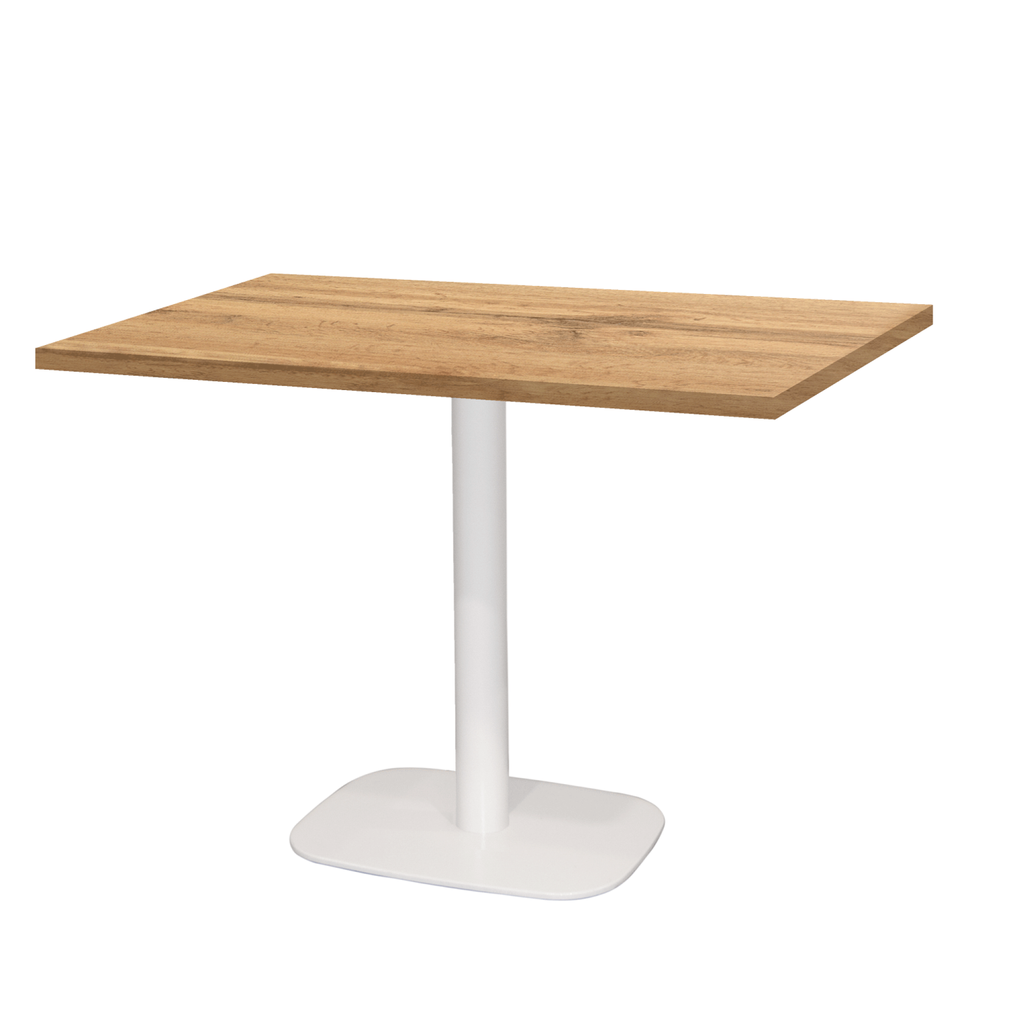 Table 120x70cm - modèle Round blanc chene armor