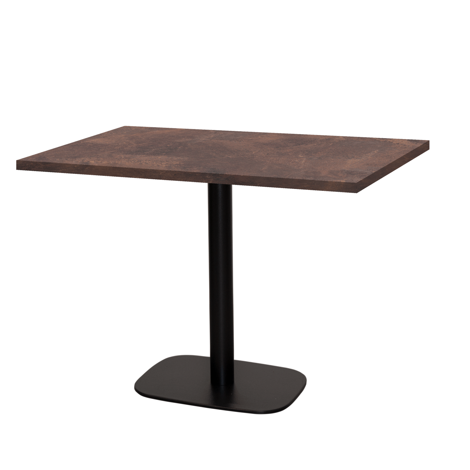 Table 120x70cm - modèle Round rouille roc