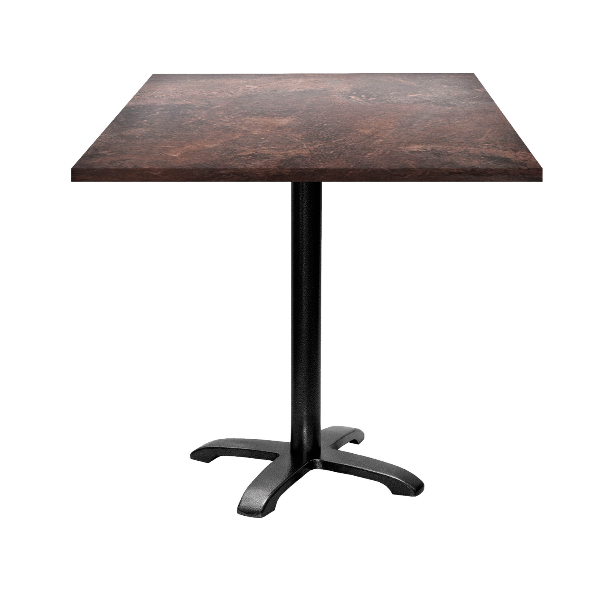 Table 70x70cm - modèle Bazila rouille roc