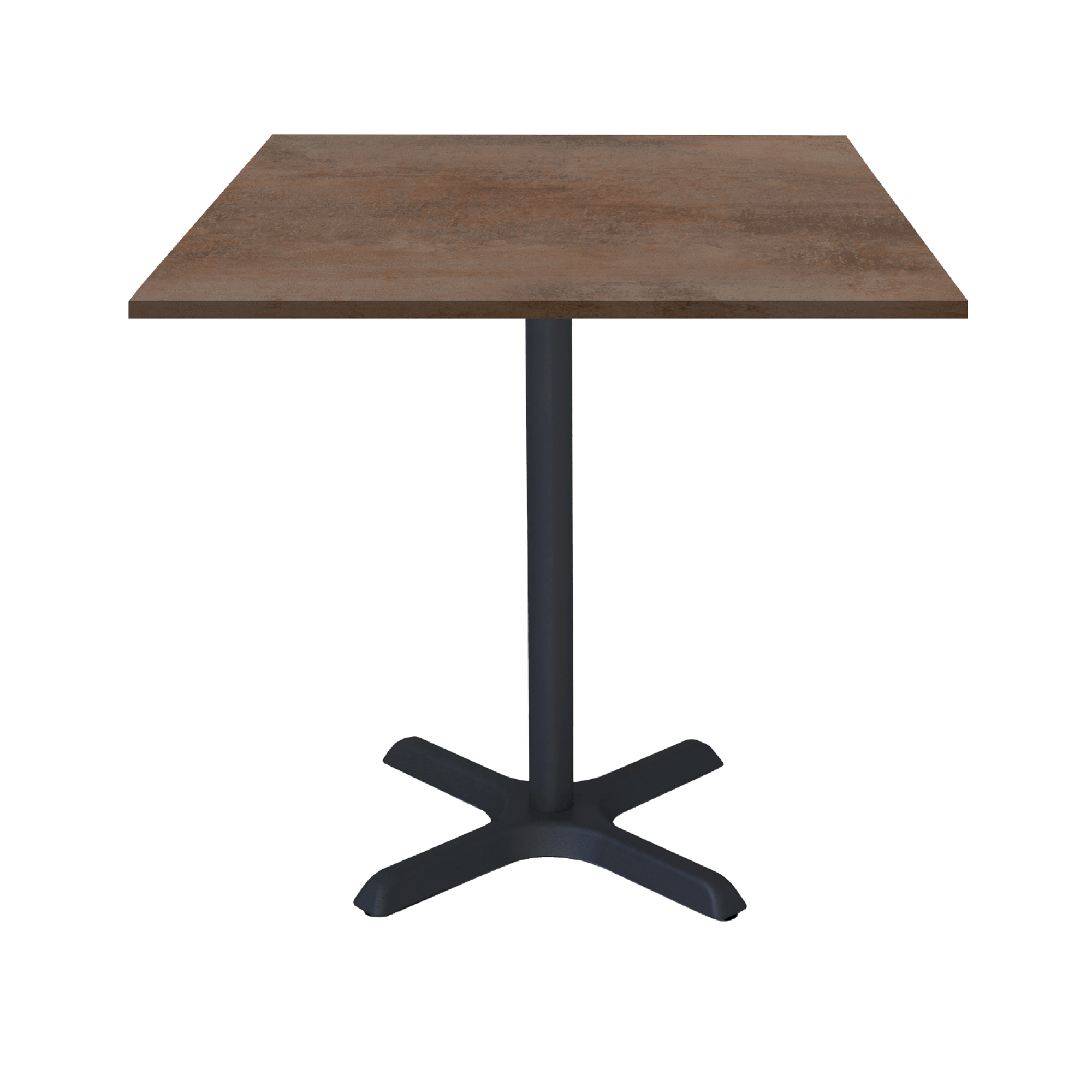 Table 70x70cm - modèle Dina bronze oxydé