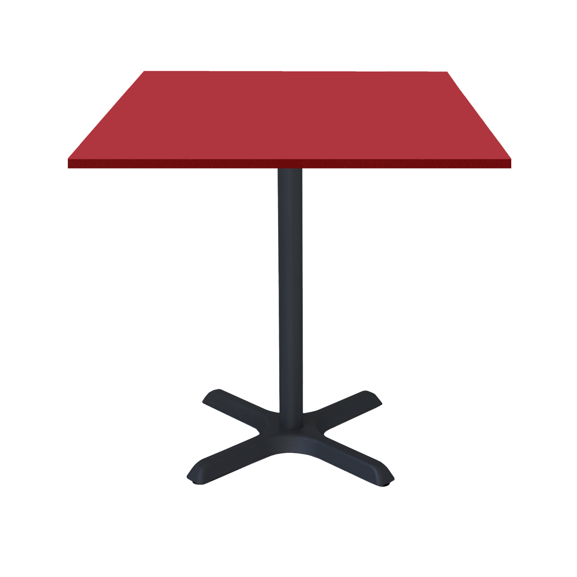 Table 70x70cm - modèle Dina rouge uni