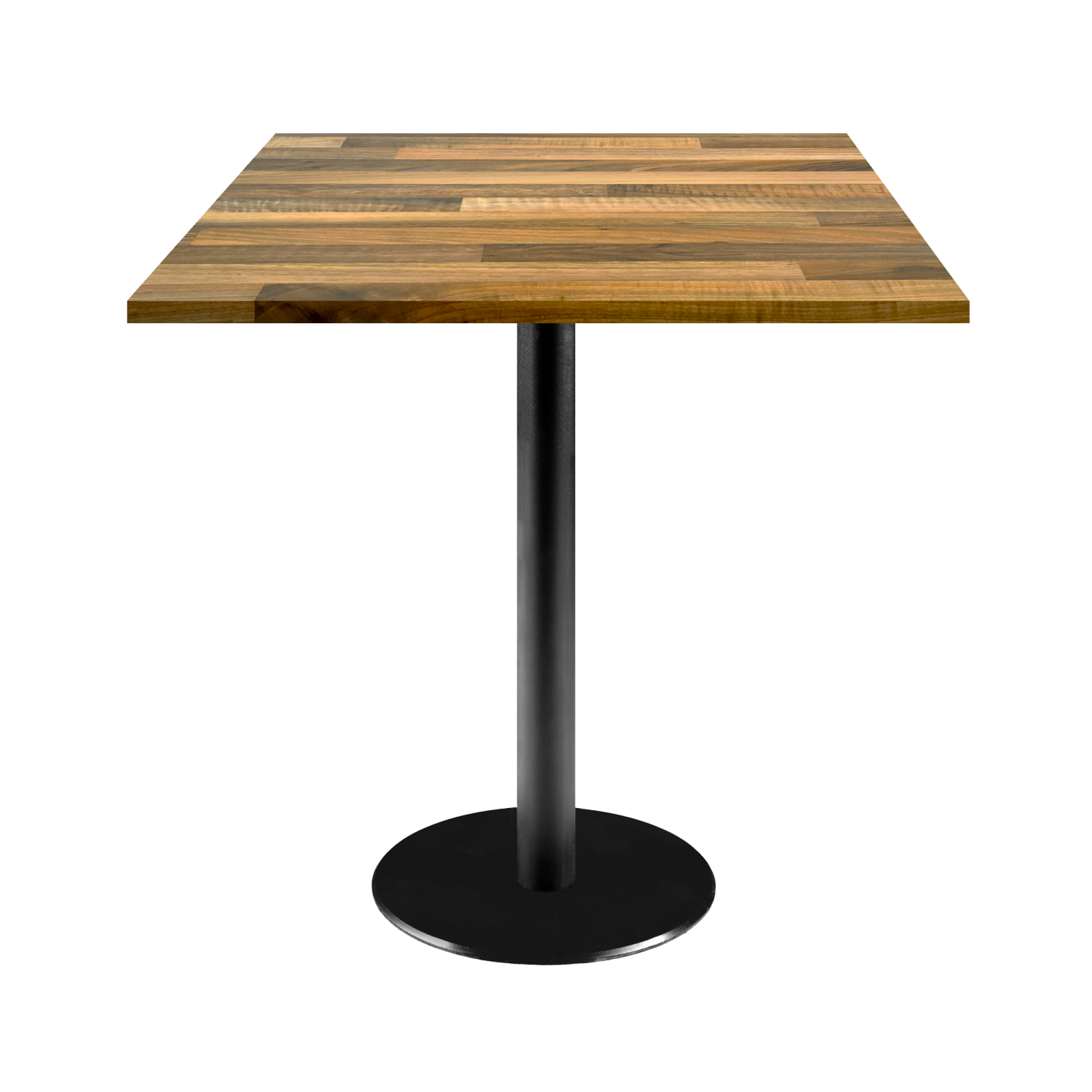 Table 70x70cm - modèle Rome bois noyer lamellé