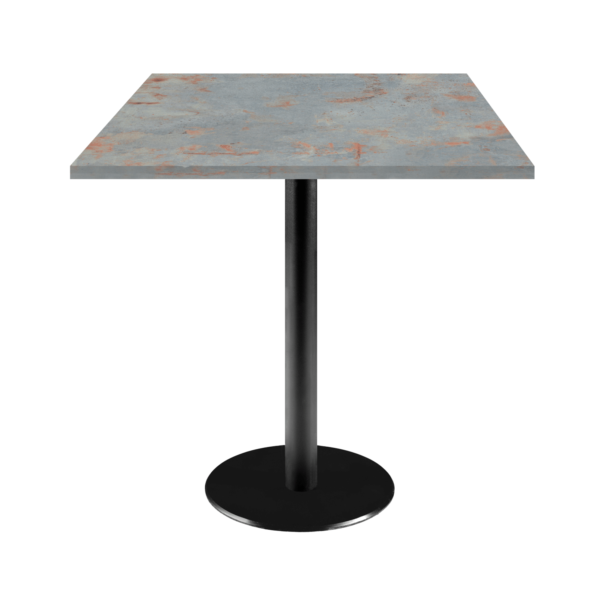 Table 70x70cm - modèle Rome gris rouille