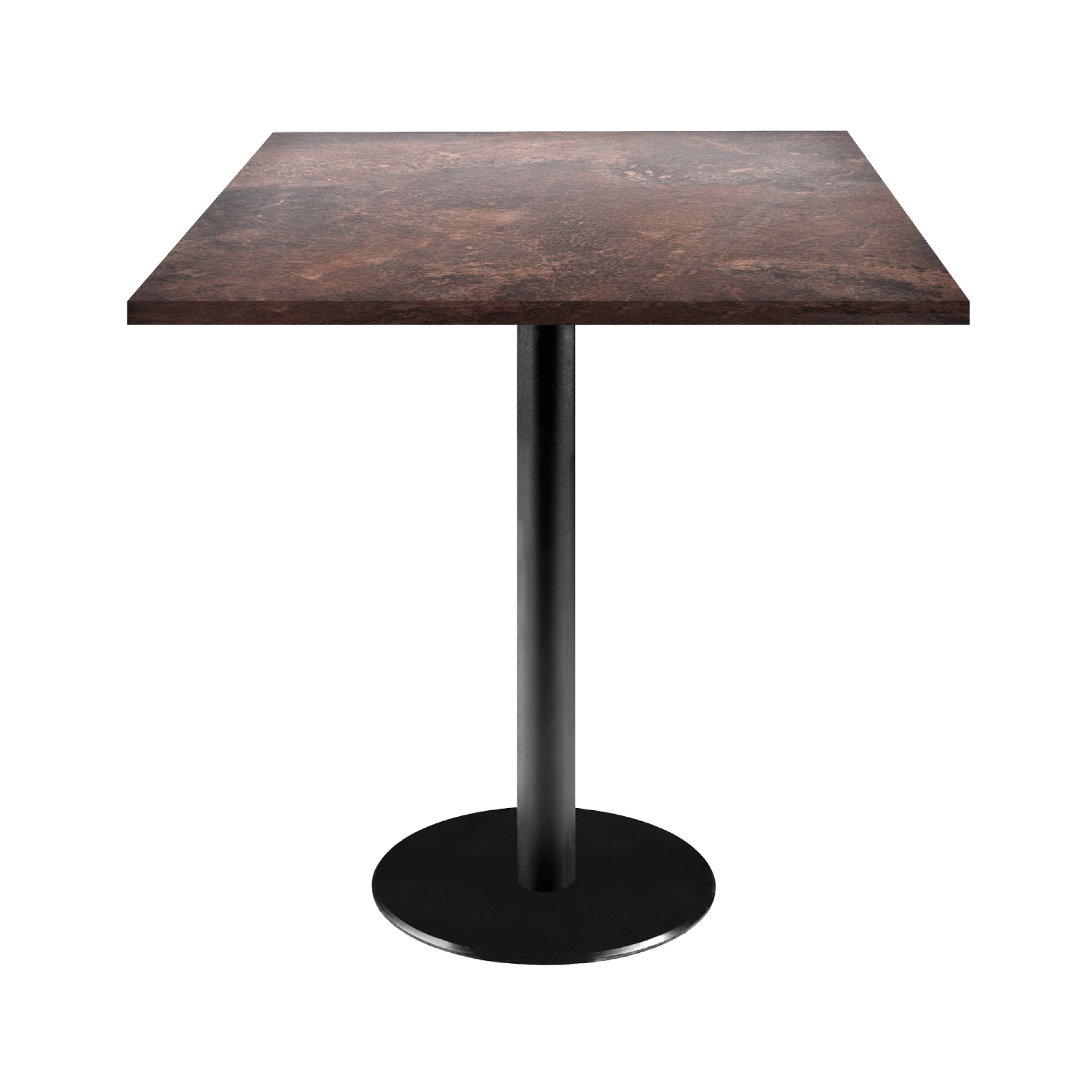 Table 70x70cm - modèle Rome rouille roc