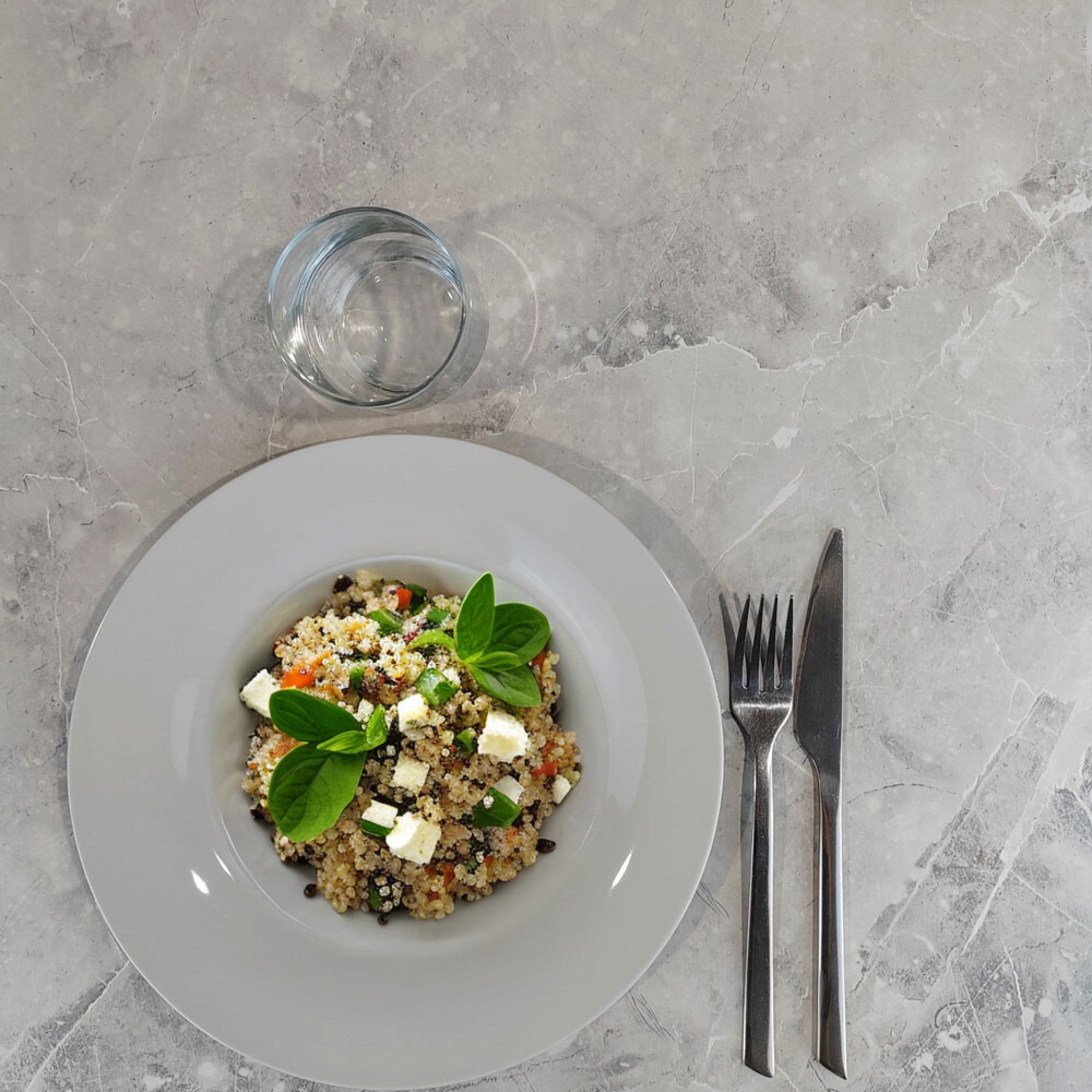 Table 70x70cm - modèle Round marbre de trevisse