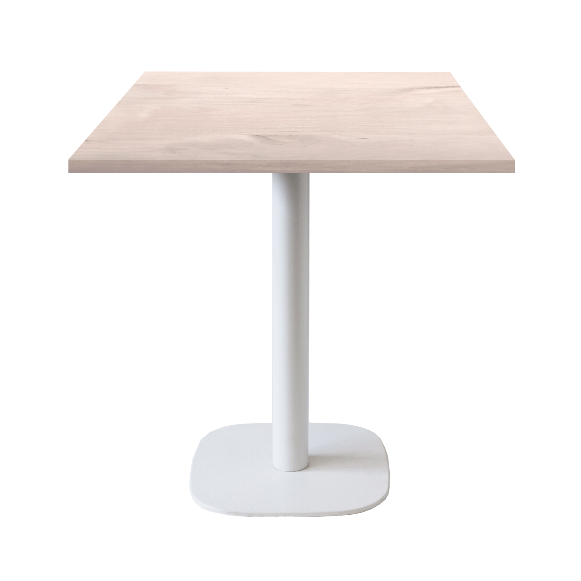 Table 70x70cm - modèle Round pied blanc chêne bosco