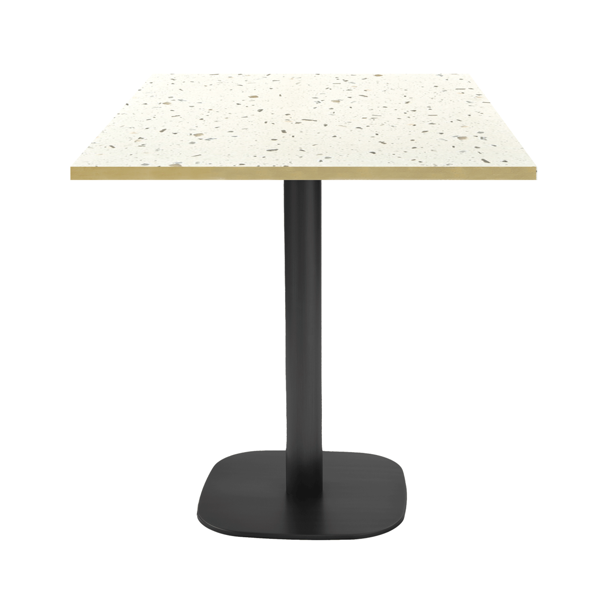 Table 70x70cm - modèle Round terrazzo cassata chants laiton