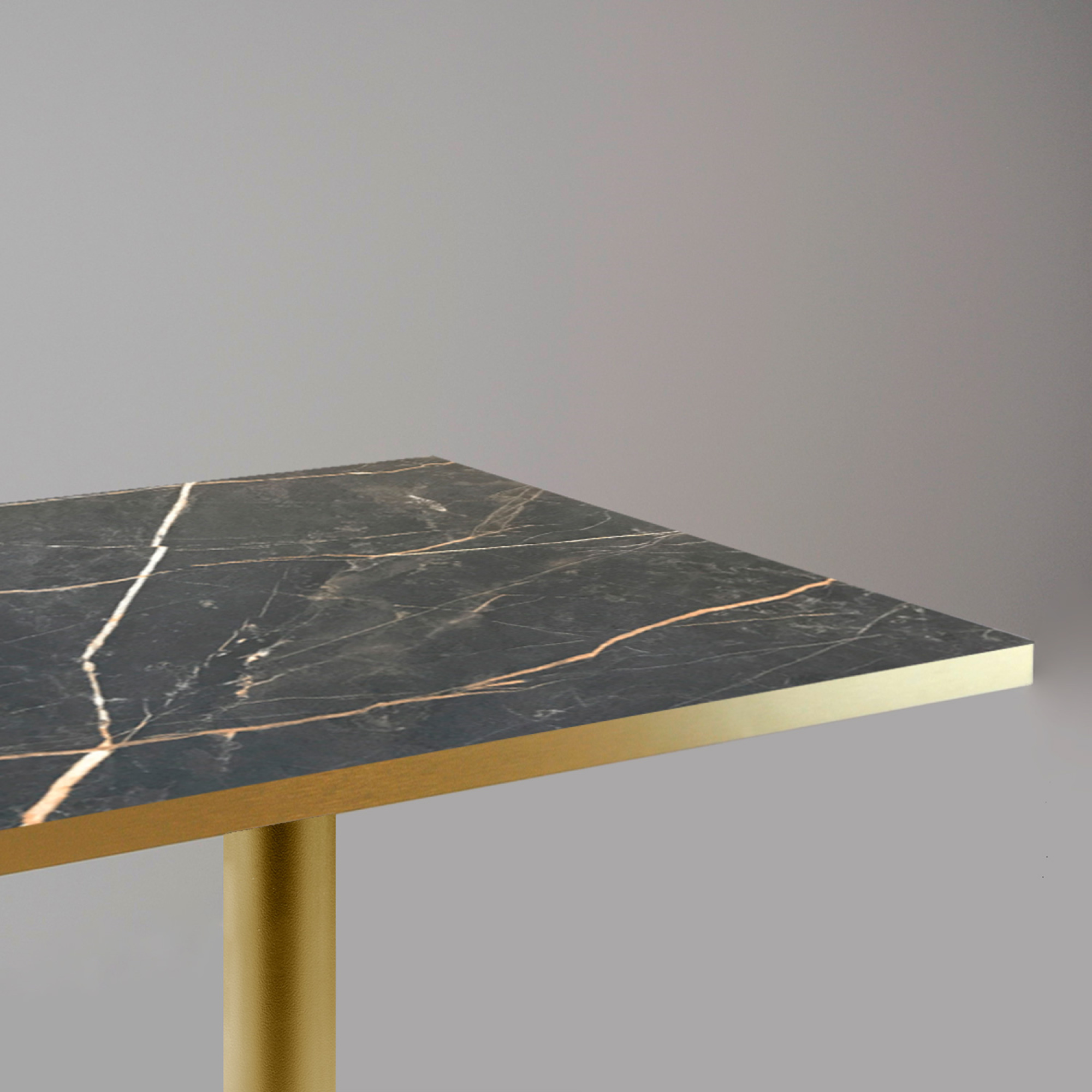 Table 70x70cm Rome bistrot marbre feu