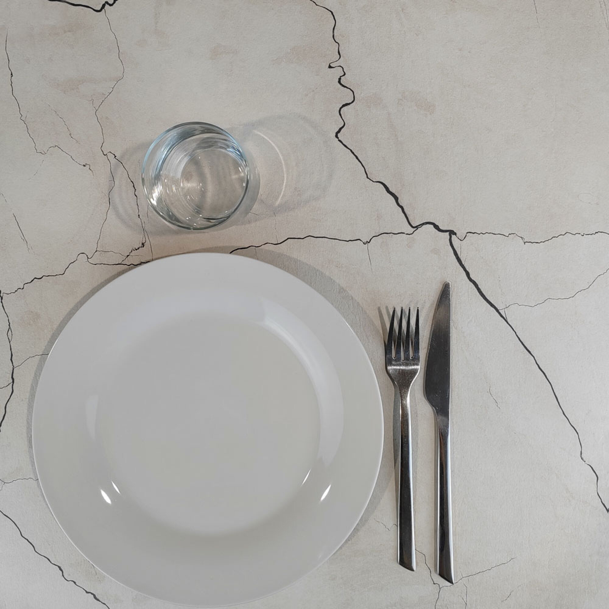 Table Ø120cm - modèle Rome marbré lune blanche