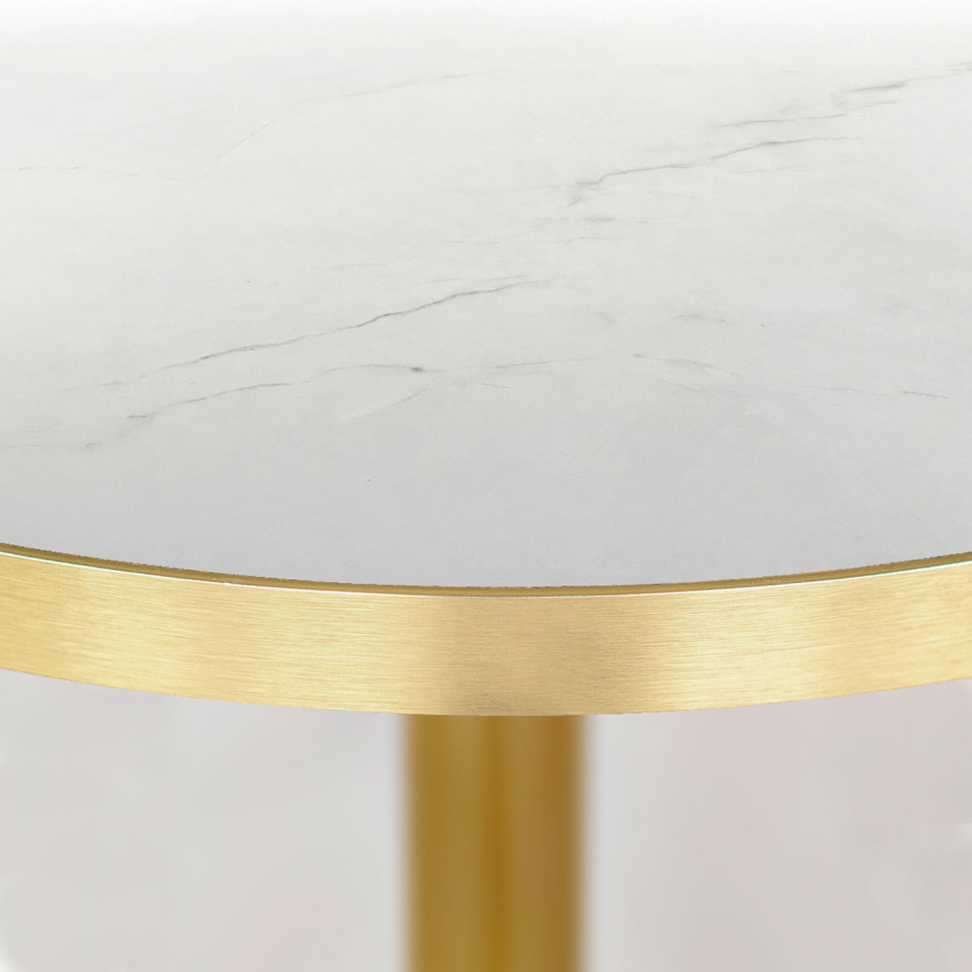 Table Ø70cm Rome bistrot marbre translucide