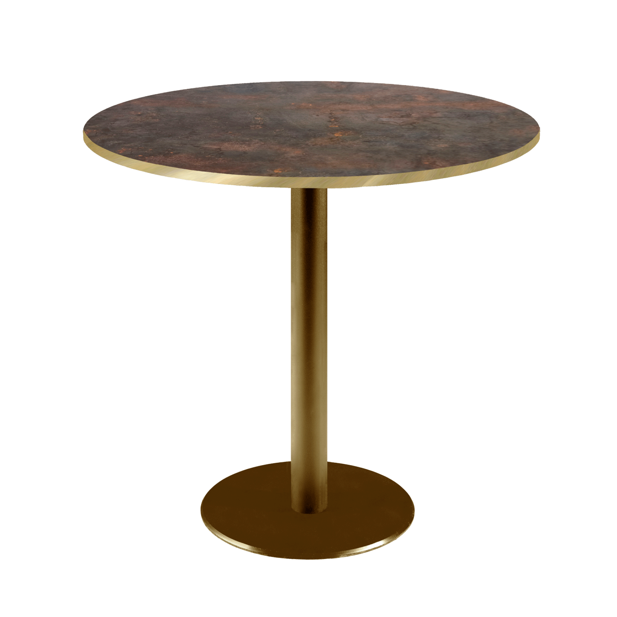 Table Ø70cm Rome bistrot rouille