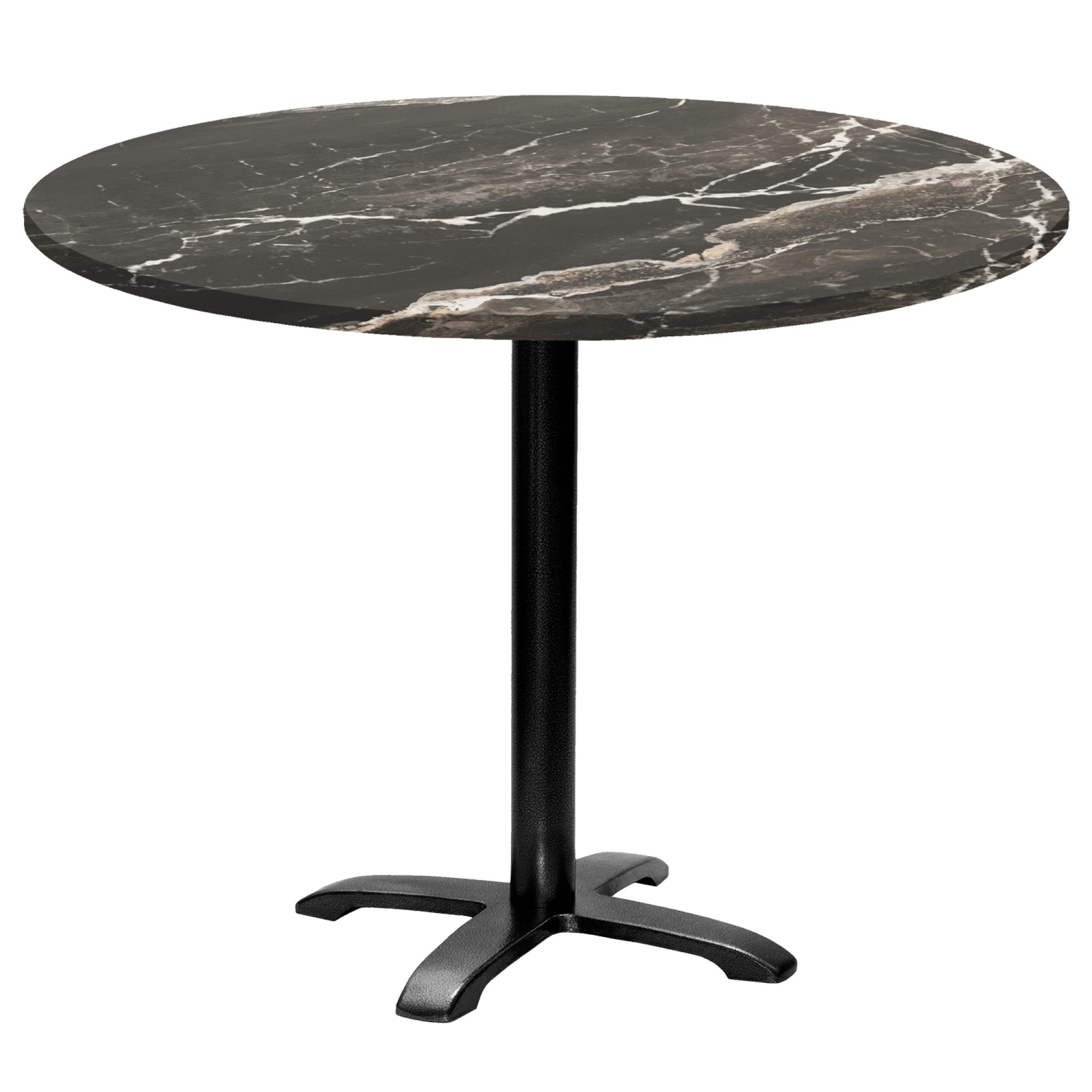 Table ronde Ø110cm - modèle Bazila pierre métallisée