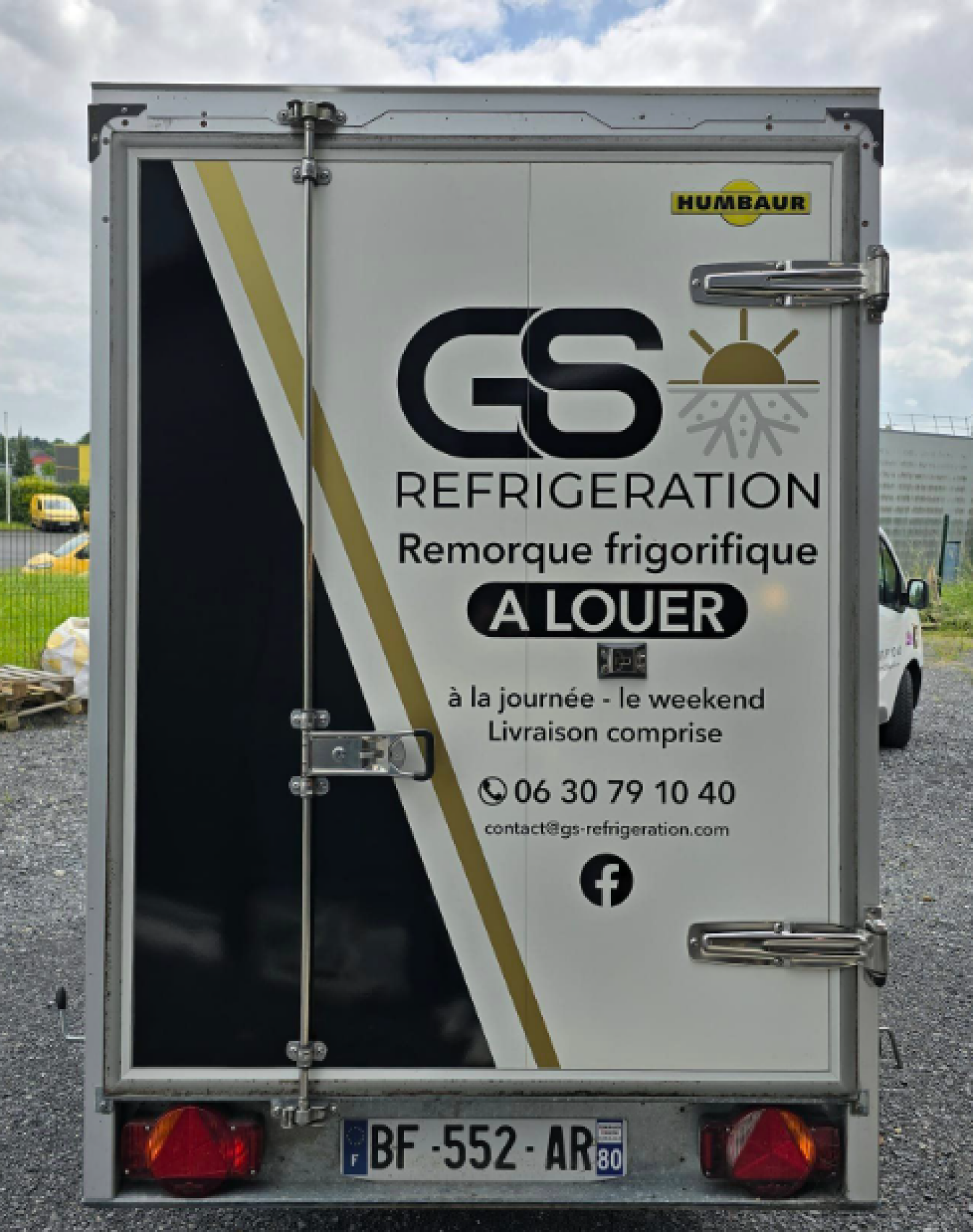 Remorque frigorifique à louer à la journée ou le week-end