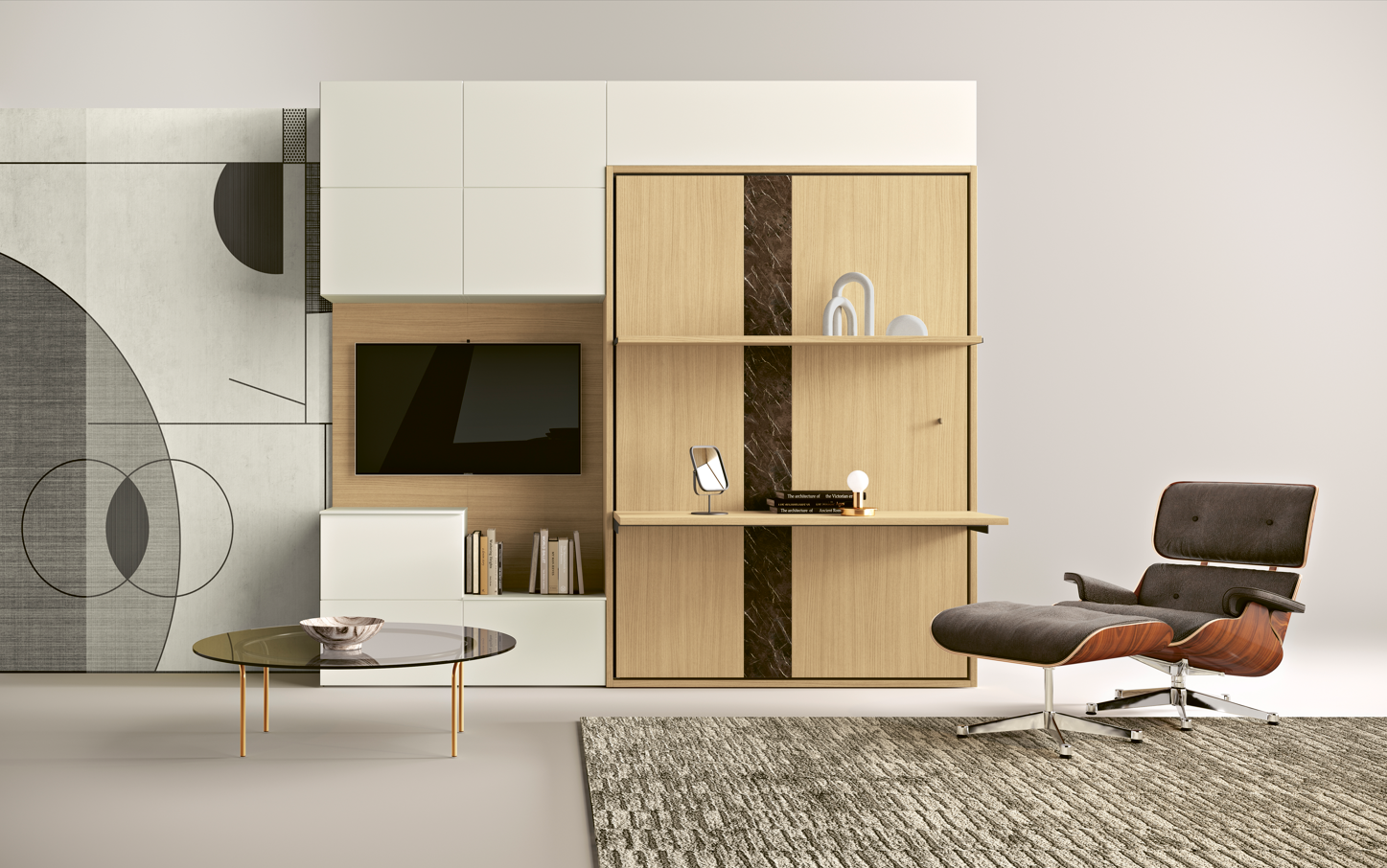 Lit rabattable DRESS'KO Vertical Bureau