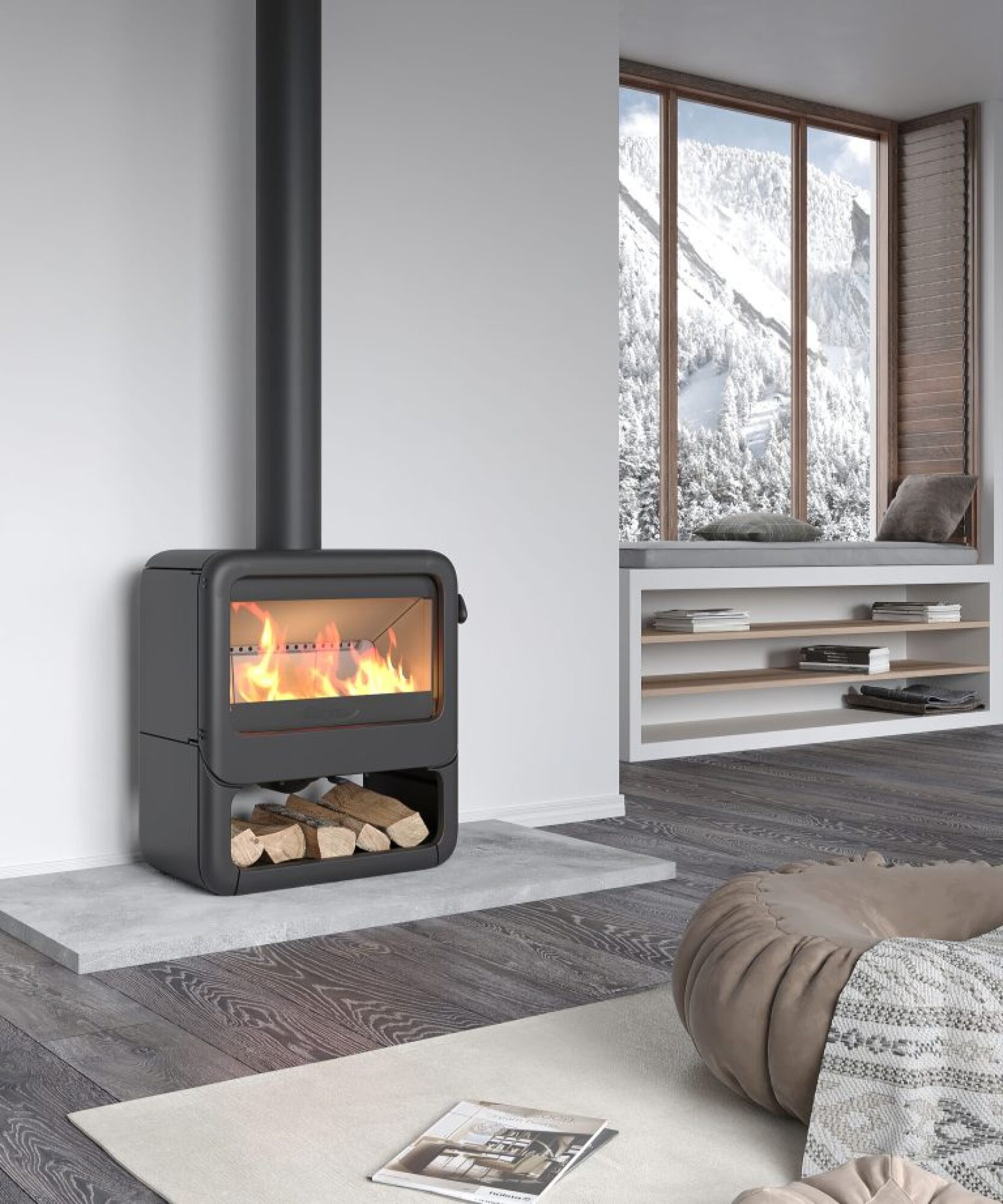 Poêle à bois fonte rock dovre