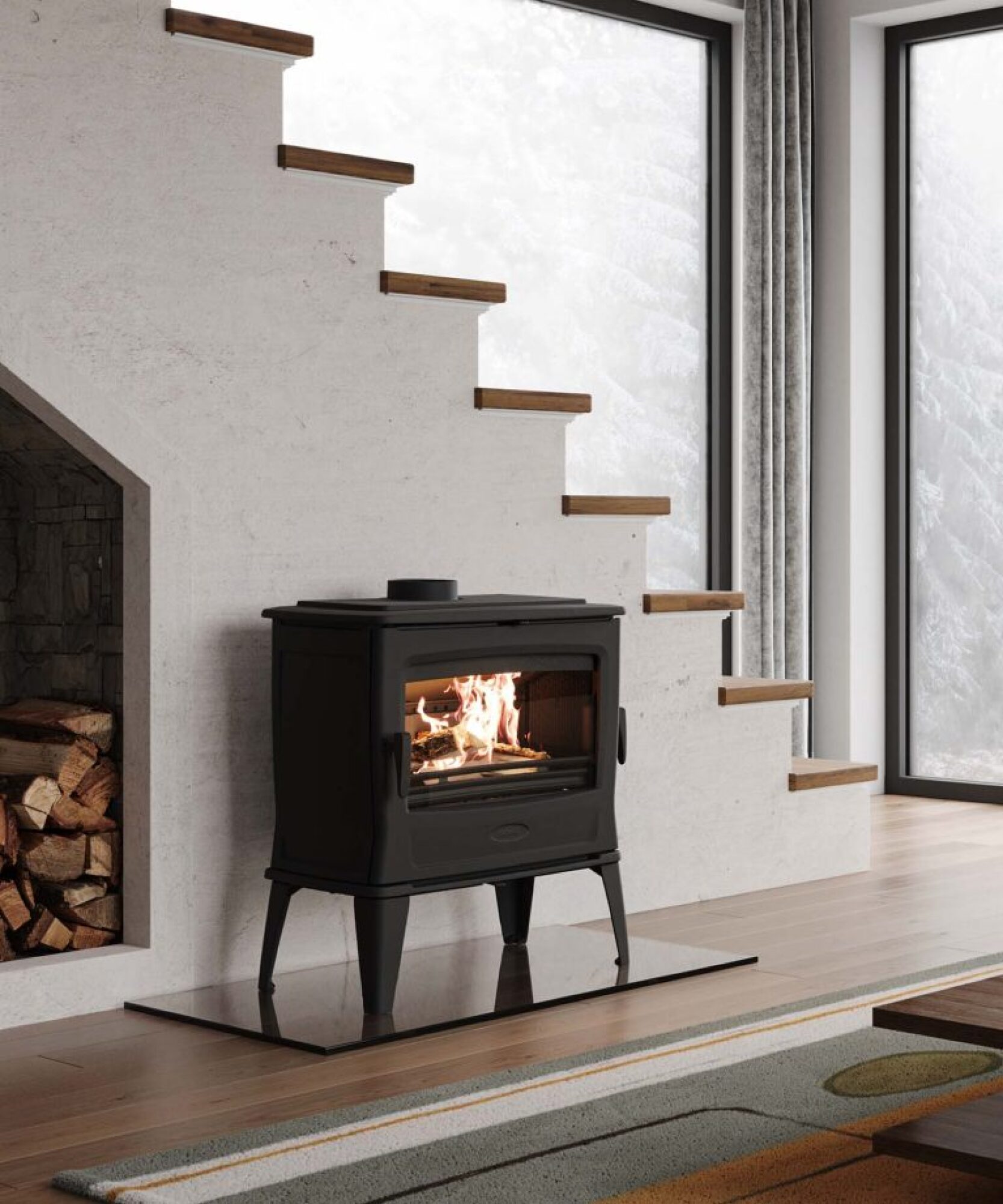 Poêle à bois fonte  taï dovre