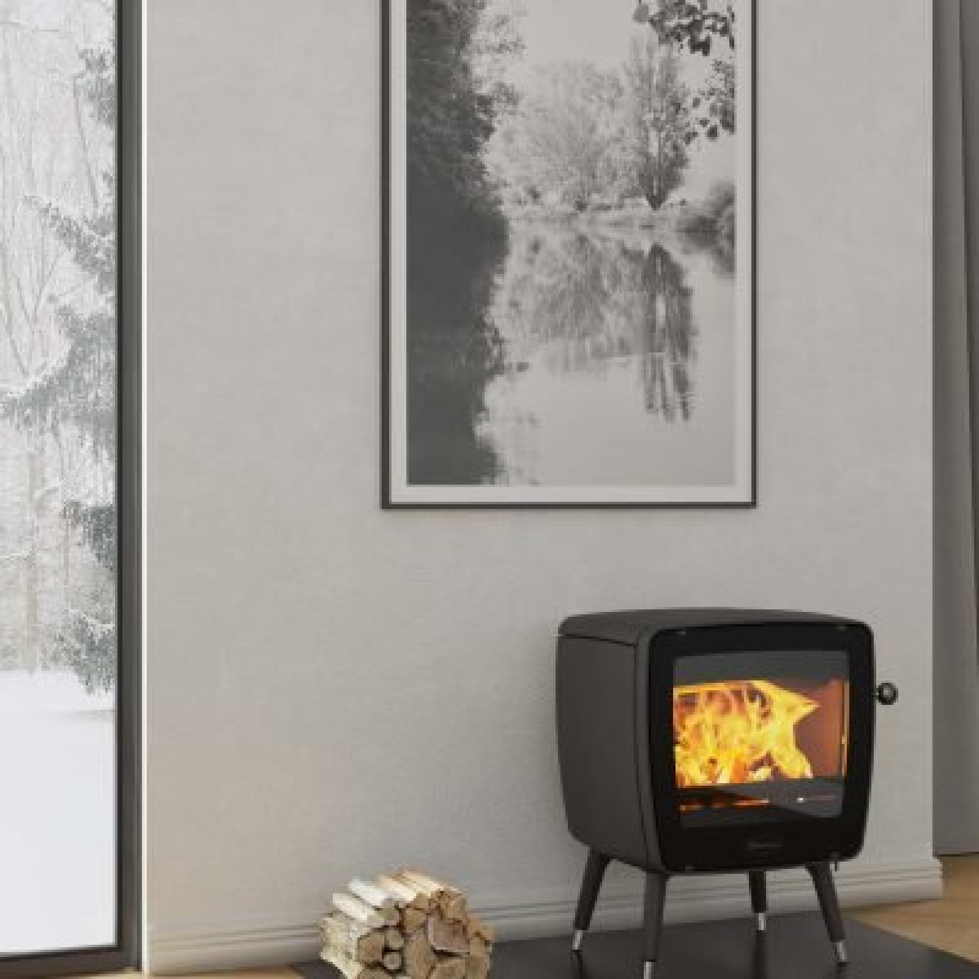 Poêle à bois fonte vintage dovre