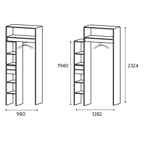 Dressing modulaire COULIDOOR 9.12