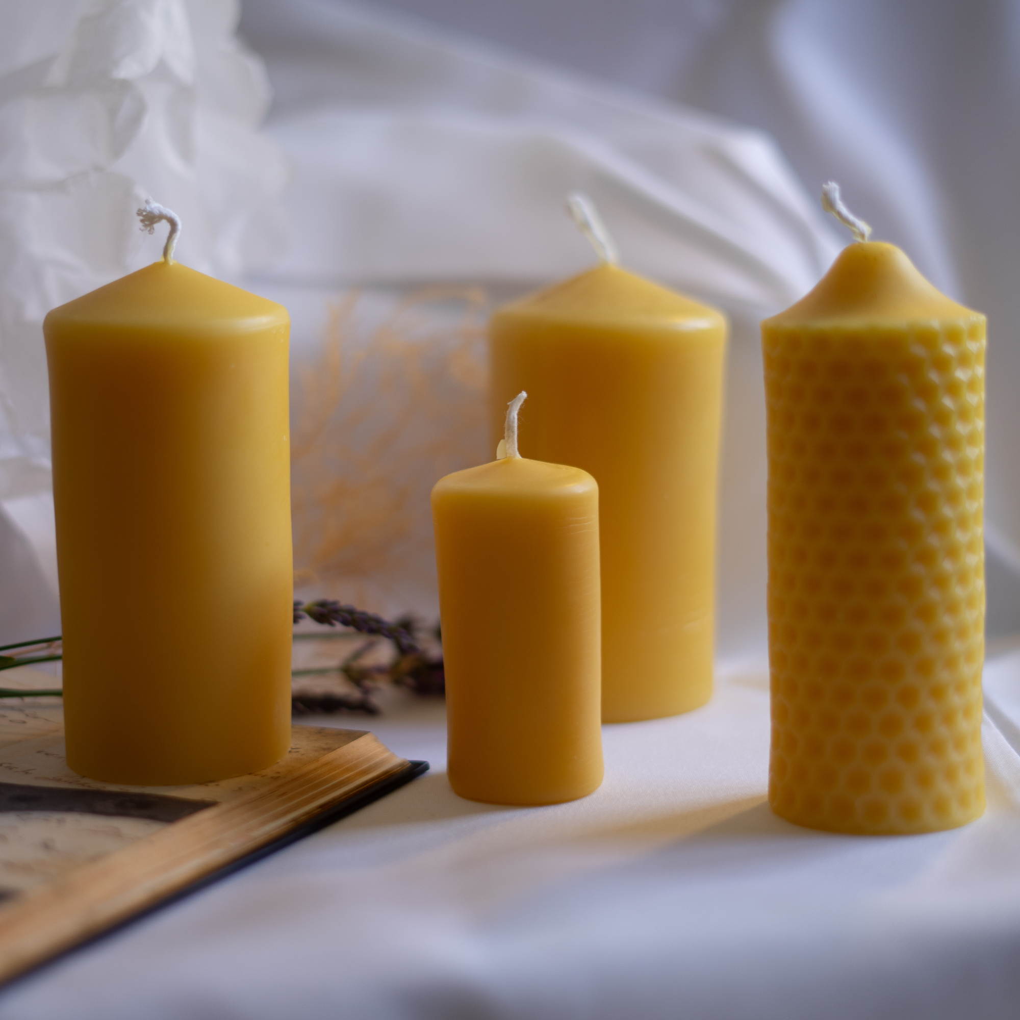 Bougies artisanales - 100% Cire d'abeille