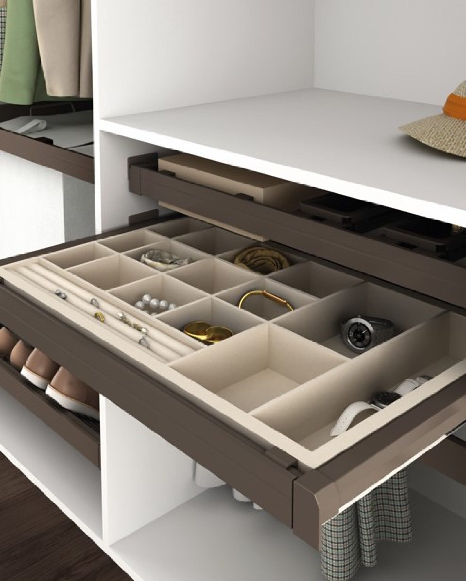 Organiseur avec cadre Moka