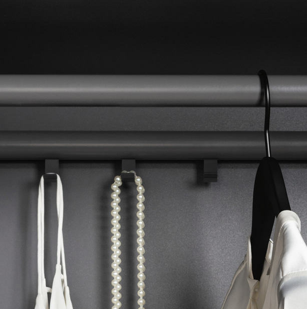 Set de 5 crochets pour tube de penderie Ø20