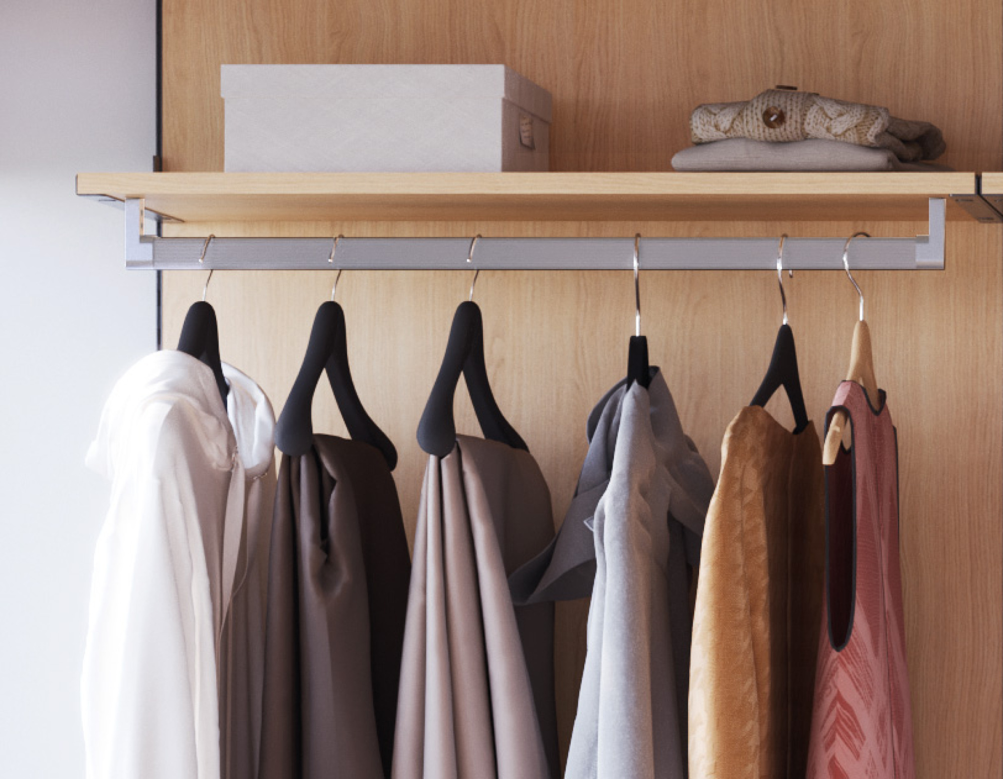 Tringle penderie ovale aluminium