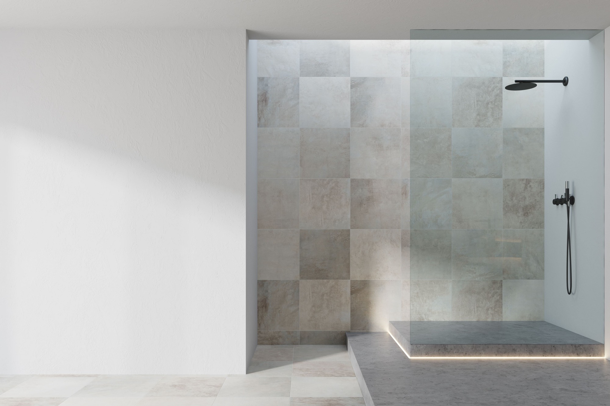 Pose d'une paroi de douche sur-mesure