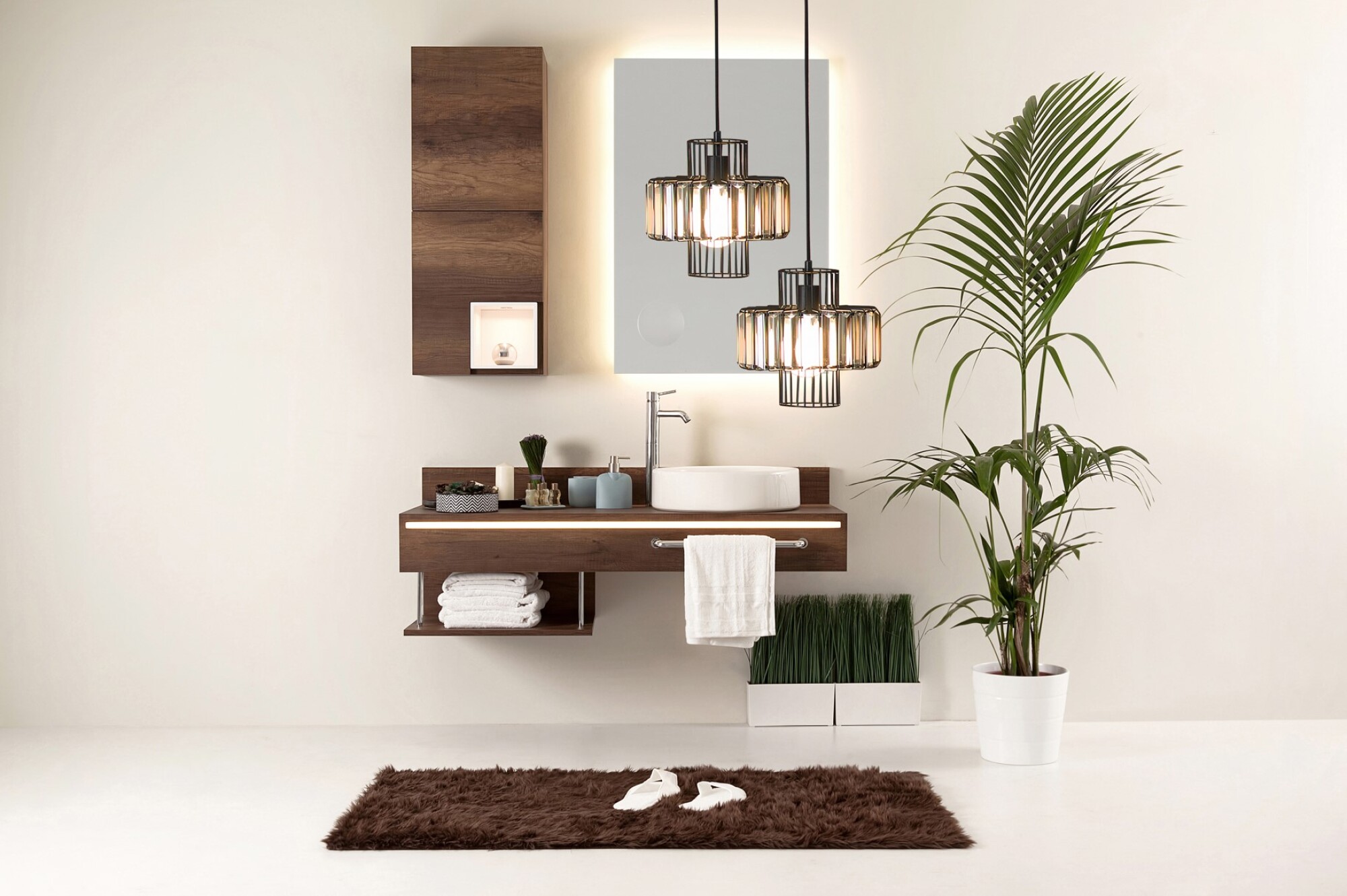 Fourniture et pose d'un meuble salle de bain de 60 à 90 cm