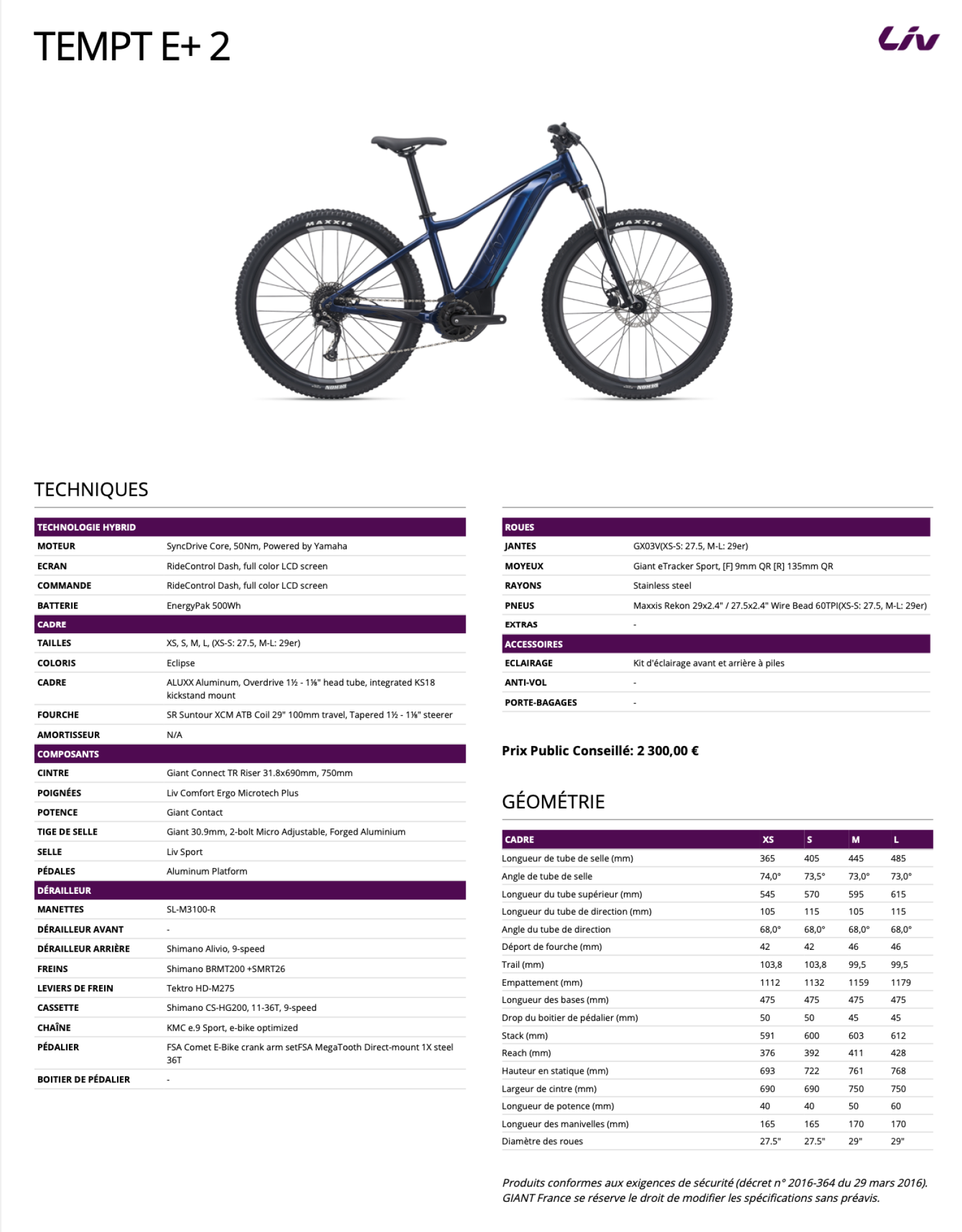 Tempt E+ 2 Vtt électrique Liv