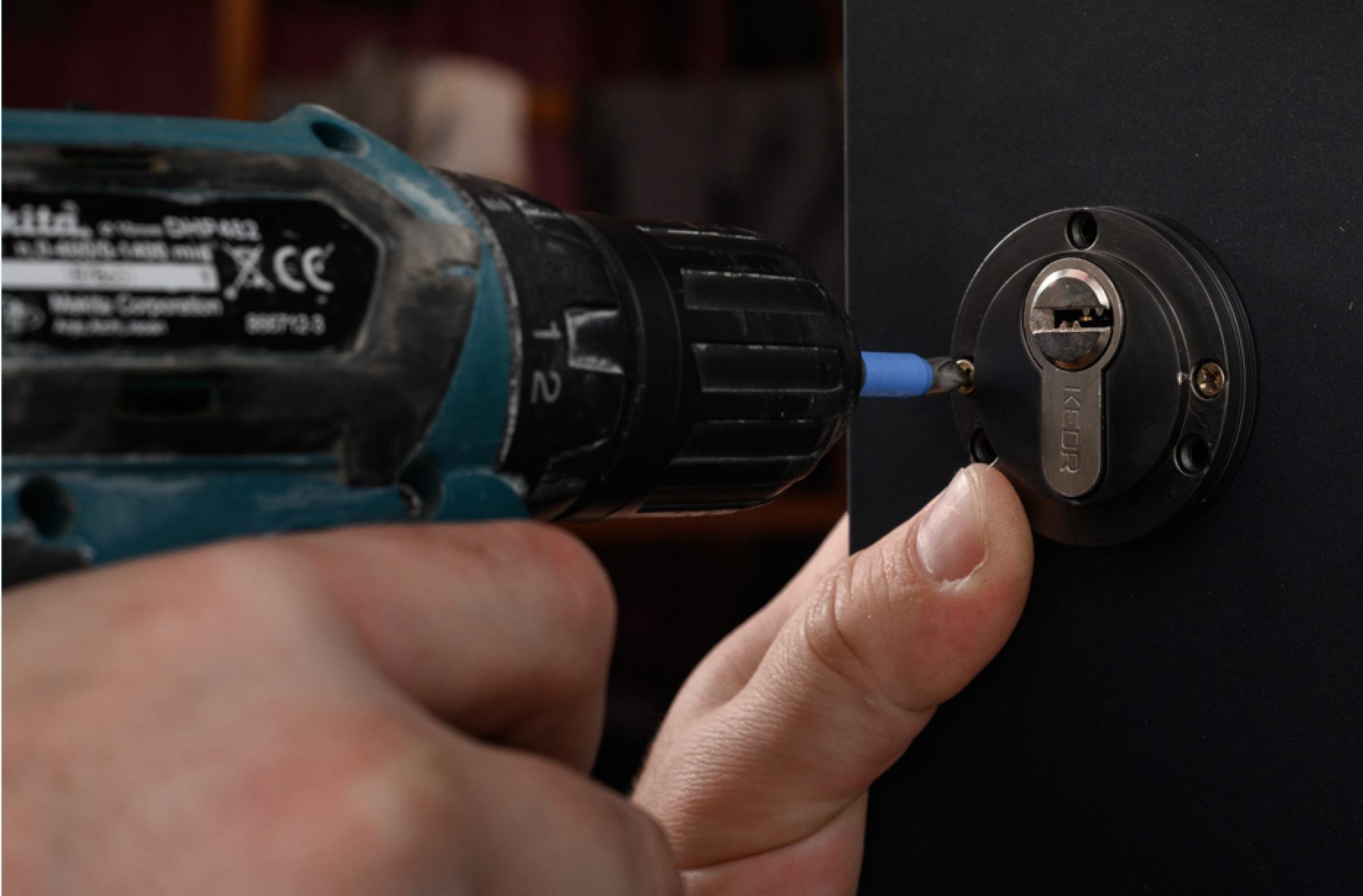 Installation de serrure de haute sécurité