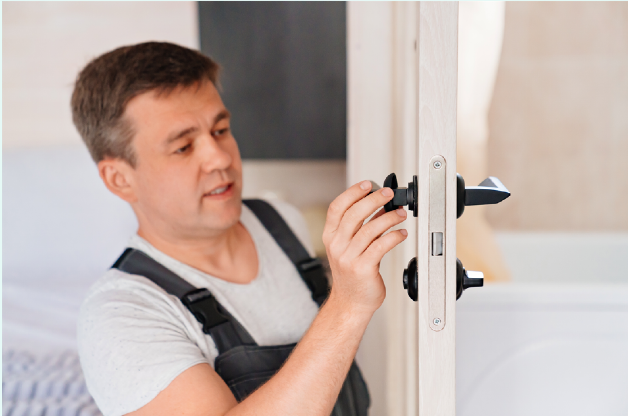 Pose de serrure à goupille