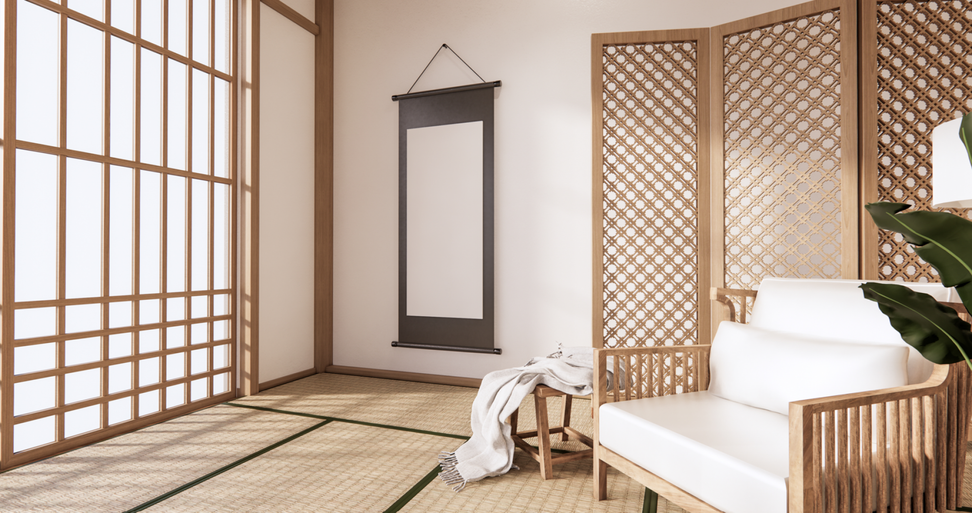 Installation de cloisons japonaises