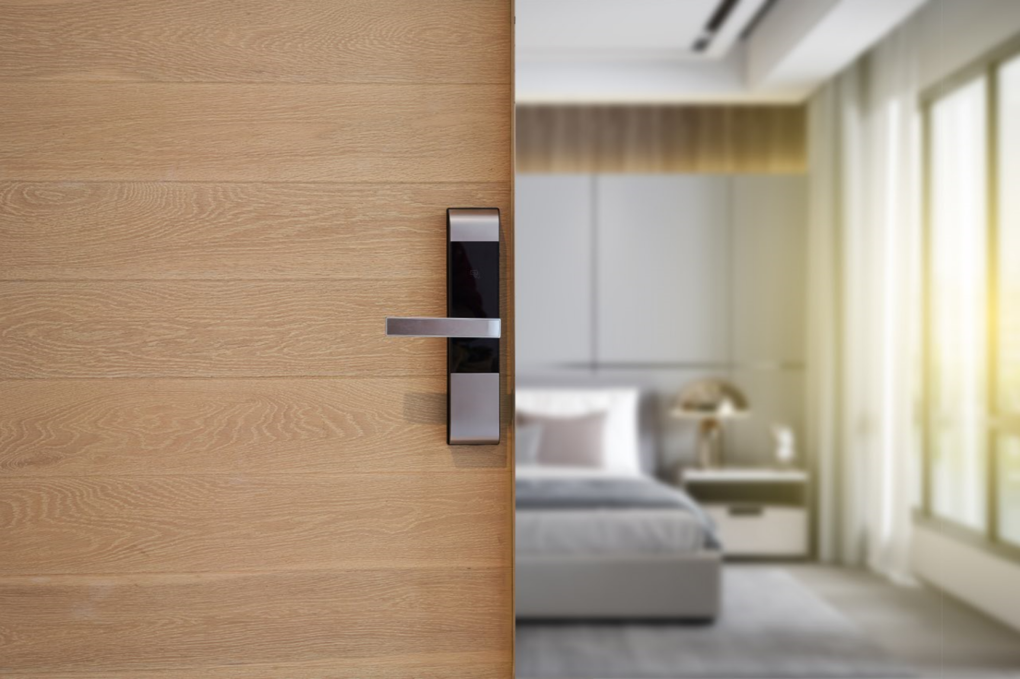 Pose de poignées de porte en nylon