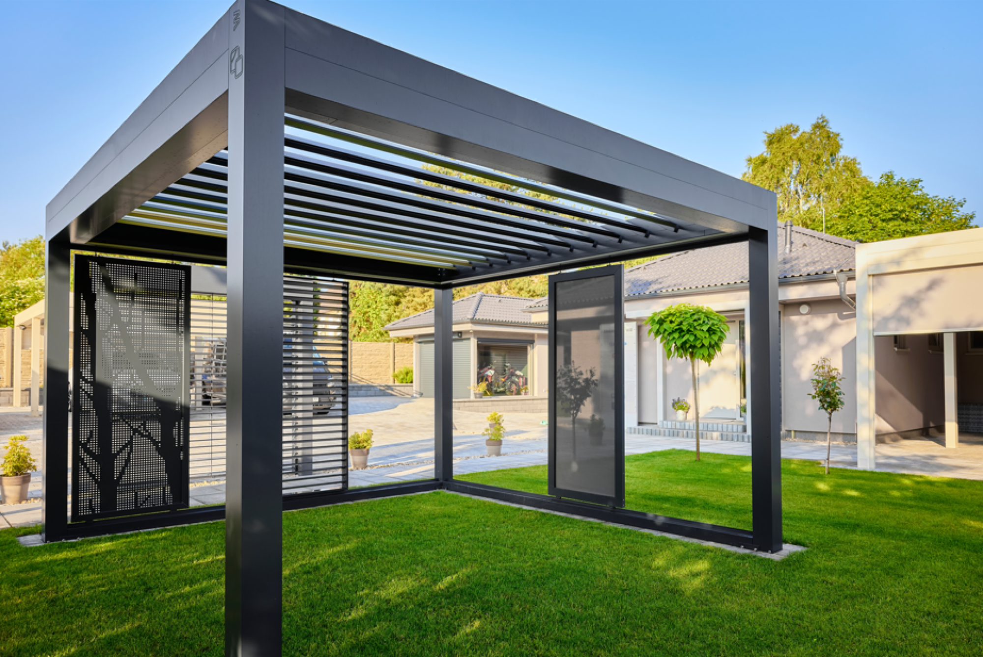 Conception de pergola avec espace de vie